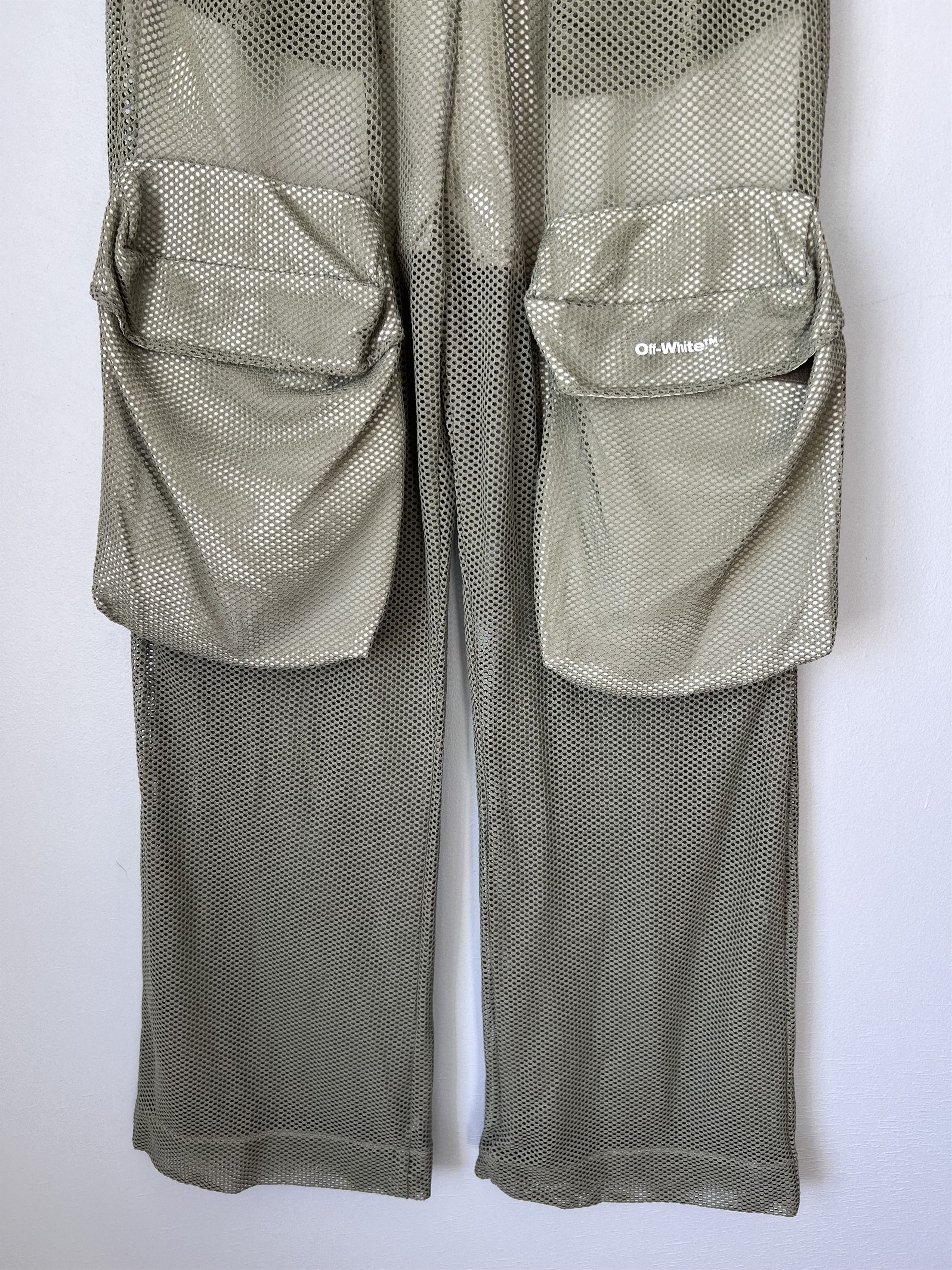 Off-White Off White Mesh Cargo Pants in Military Green Size US 30 / EU 46 - 3 Thumbnail