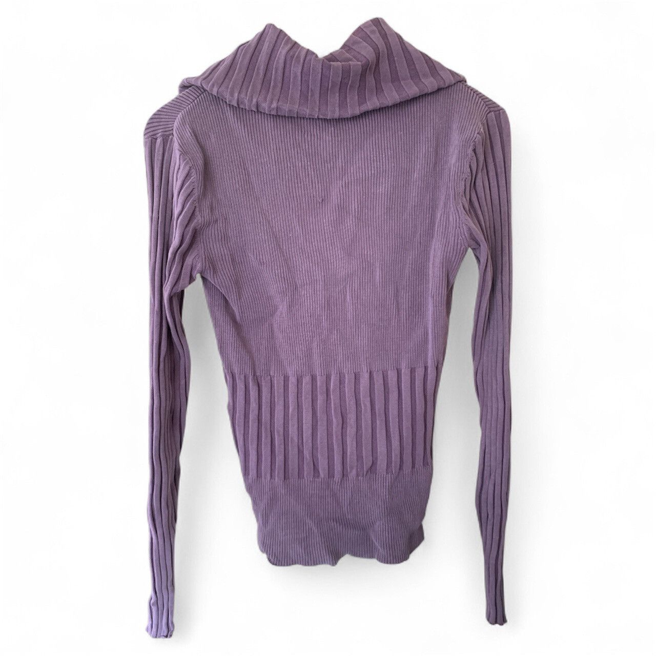 Other Silk Ribbed Long Sleeve Sweater Top Size M / US 6-8 / IT 42-44 - 2 Thumbnail