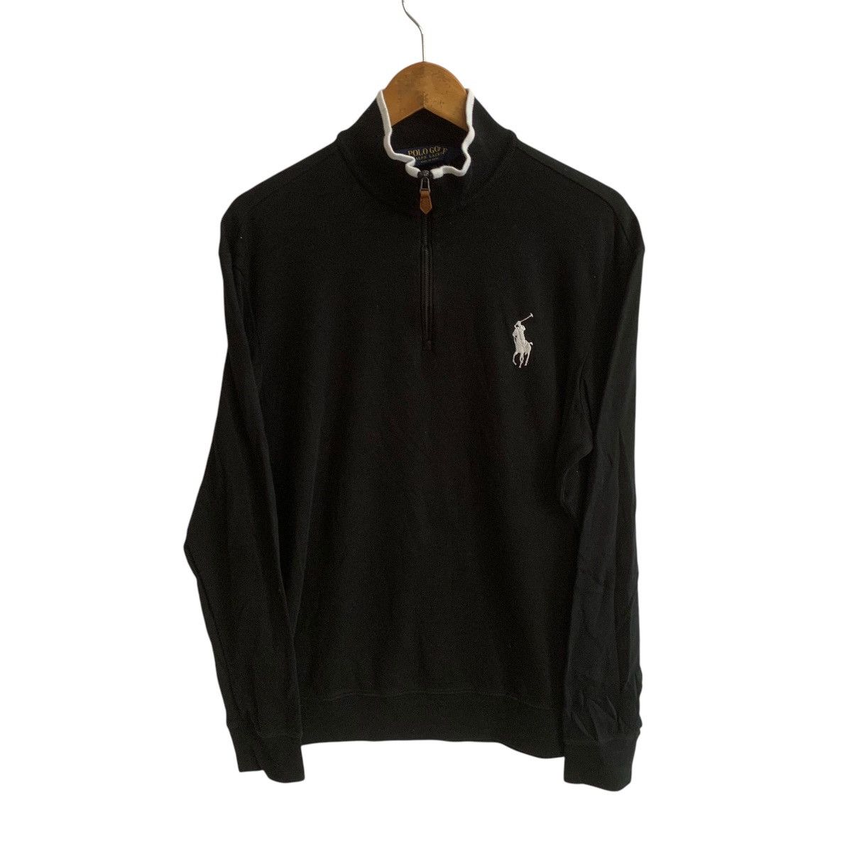 Polo Ralph Lauren × Vintage Vintage Polo Ralph Lauren Black Half Zip Jumper Sweatshirt Size US M / EU 48-50 / 2 - 1 Thumbnail