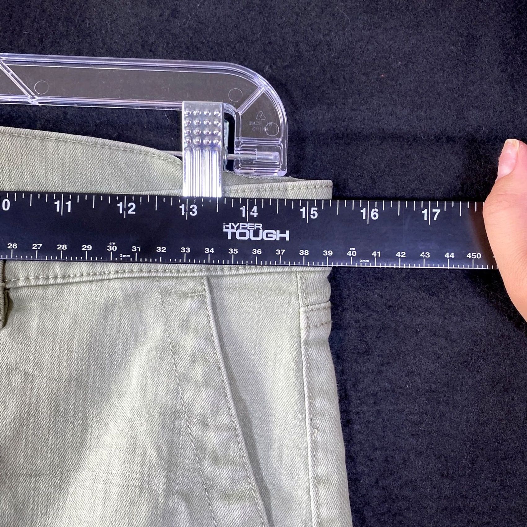 Ann Taylor LOFT Womens Pants Green Denim High Rise Slim Leg Raw Hems Stretch 6 Size 28" / US 6 / IT 42 - 5 Thumbnail