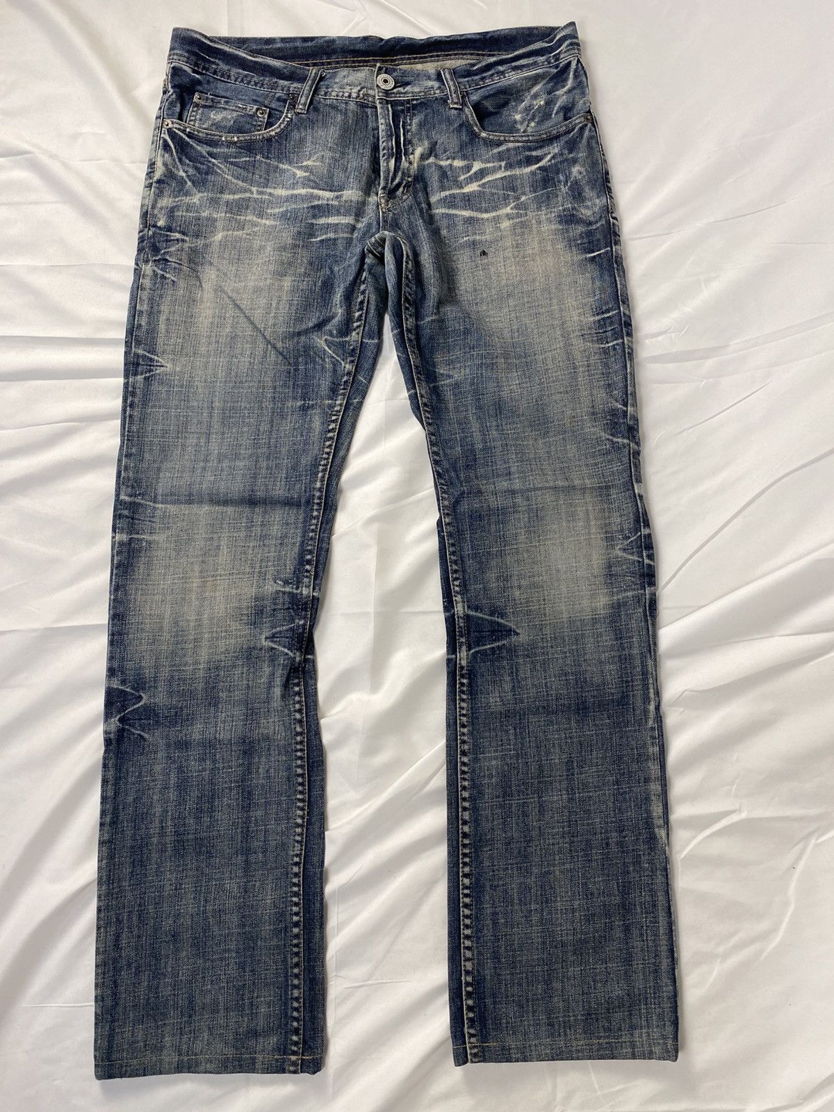 Japanese Brand 2000 Rupert Edge Washed Japanese Punk Style Jeans Denims Size US 35 - 5 Thumbnail