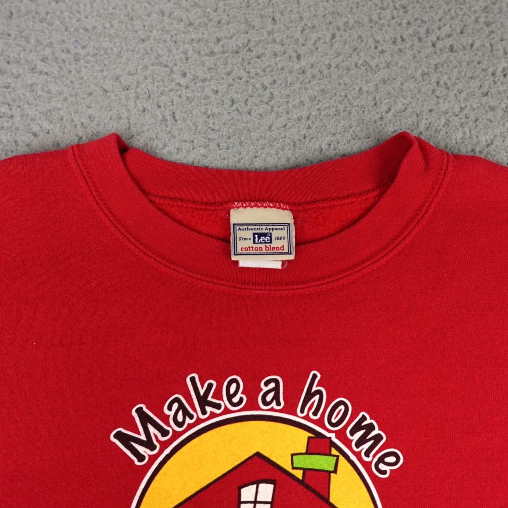 Lee VINTAGE Lee Humane Society Sweatshirt Mens XL Red Make A Home Dog Cat Crewneck Size US XL / EU 56 / 4 - 6 Thumbnail