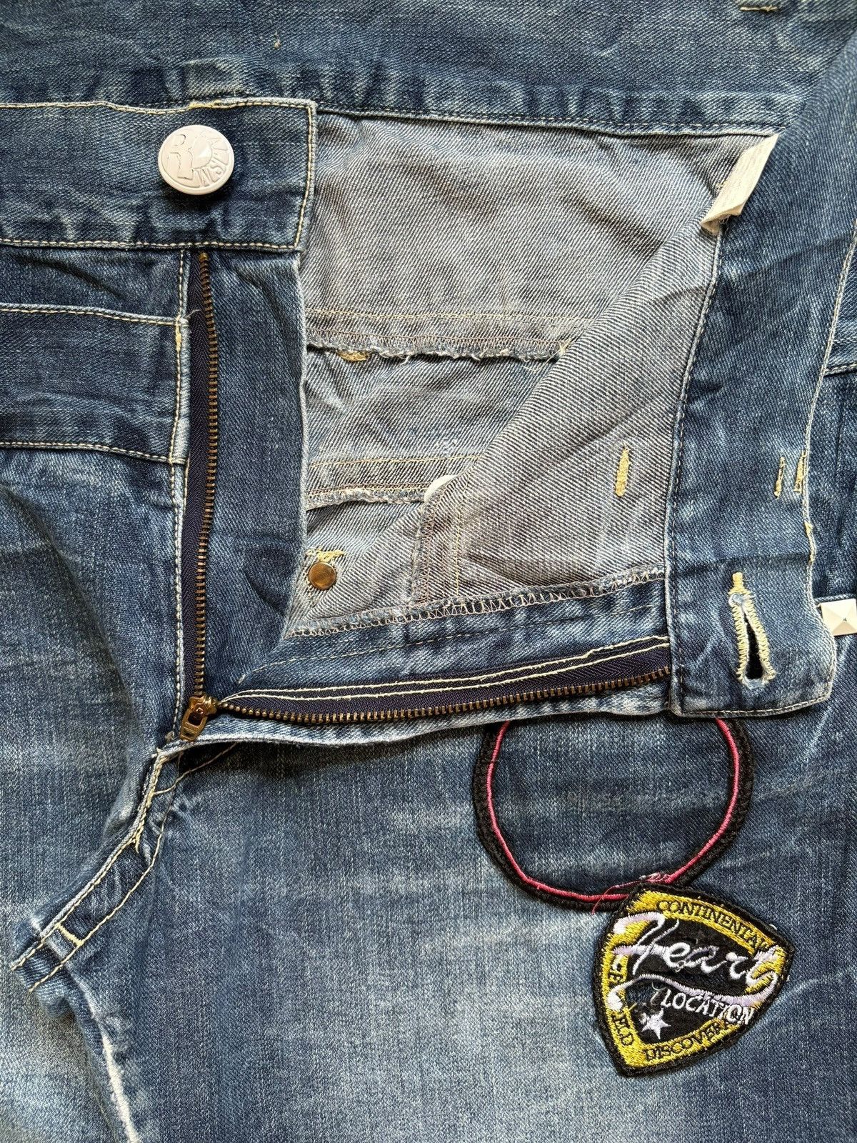 JNCO × Japanese Brand Vintage Japanese Brand Double Waist Blue Wash Baggy Jean Size US 36 / EU 52 - 9 Thumbnail