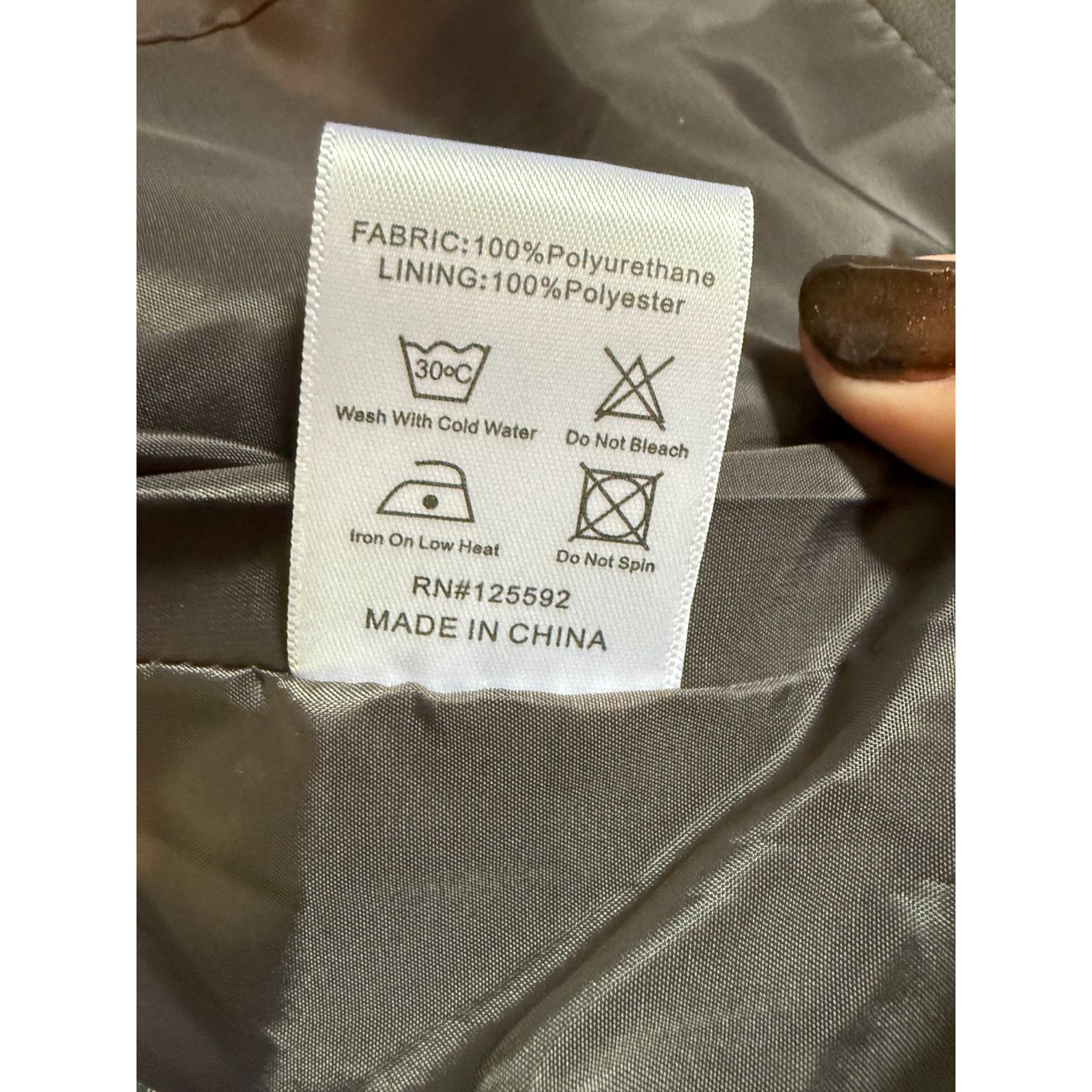 Other White Mark Faux Leather Womens Biker Jacket Gray Size 2X NEW Size XXL / US 16-18 / IT 52-54 - 8 Thumbnail
