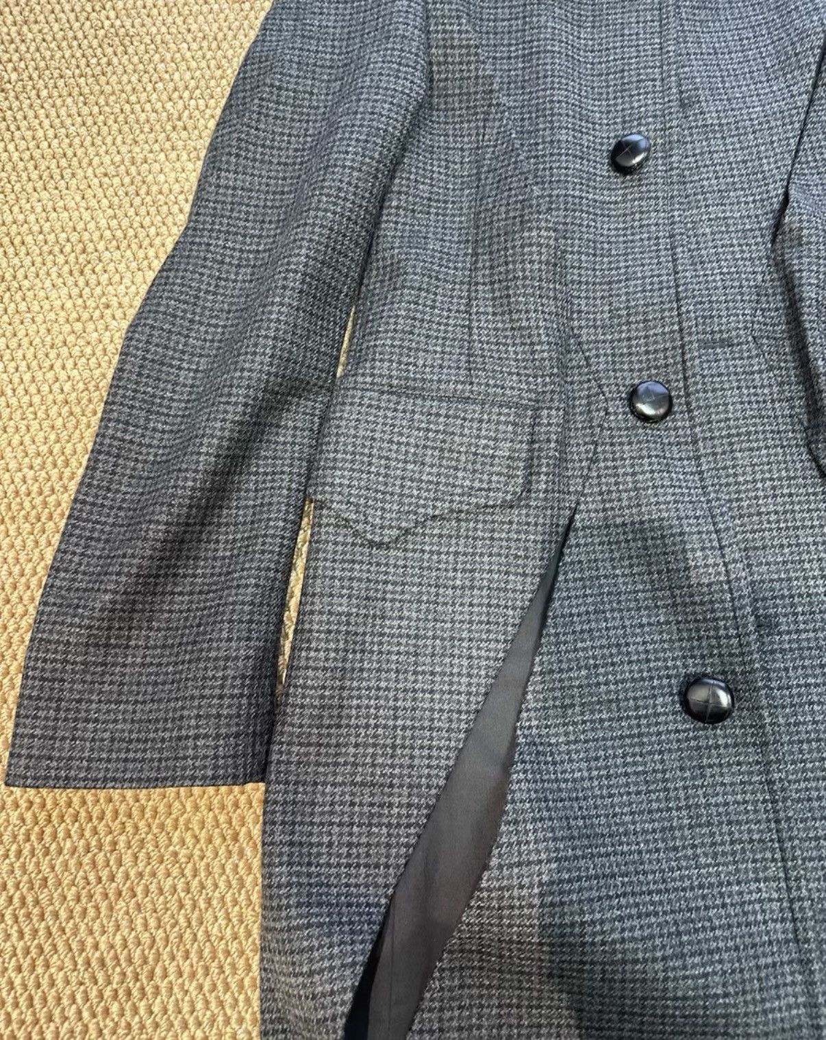 Stefan Cooke Stefan Cooke 19AW Grey Plaid Deconstructed Wool Coat K23 Size US M / EU 48-50 / 2 - 3 Thumbnail