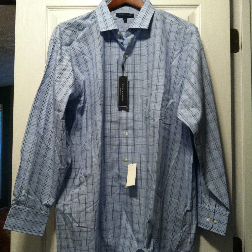 Tommy Hilfiger TOMMY HILFIGER MENS NEW 100%COTTON DRESS SHIRT 18/34-35 Size US XXL / EU 58 / 5 - 3 Thumbnail