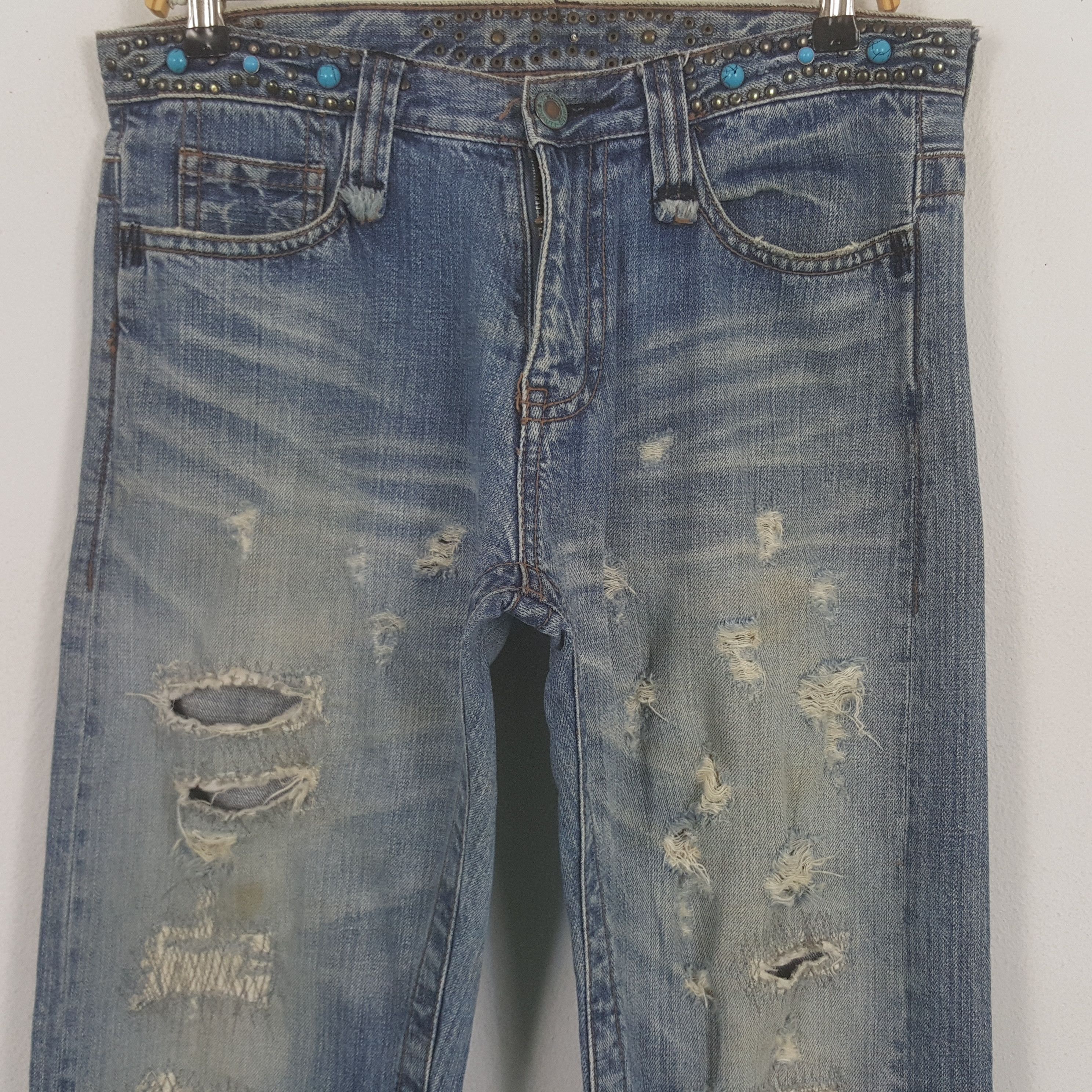 Japanese Brand × Vintage Vintage Japanese Style Distressed Denim Jeans Size US 34 / EU 50 - 2 Thumbnail