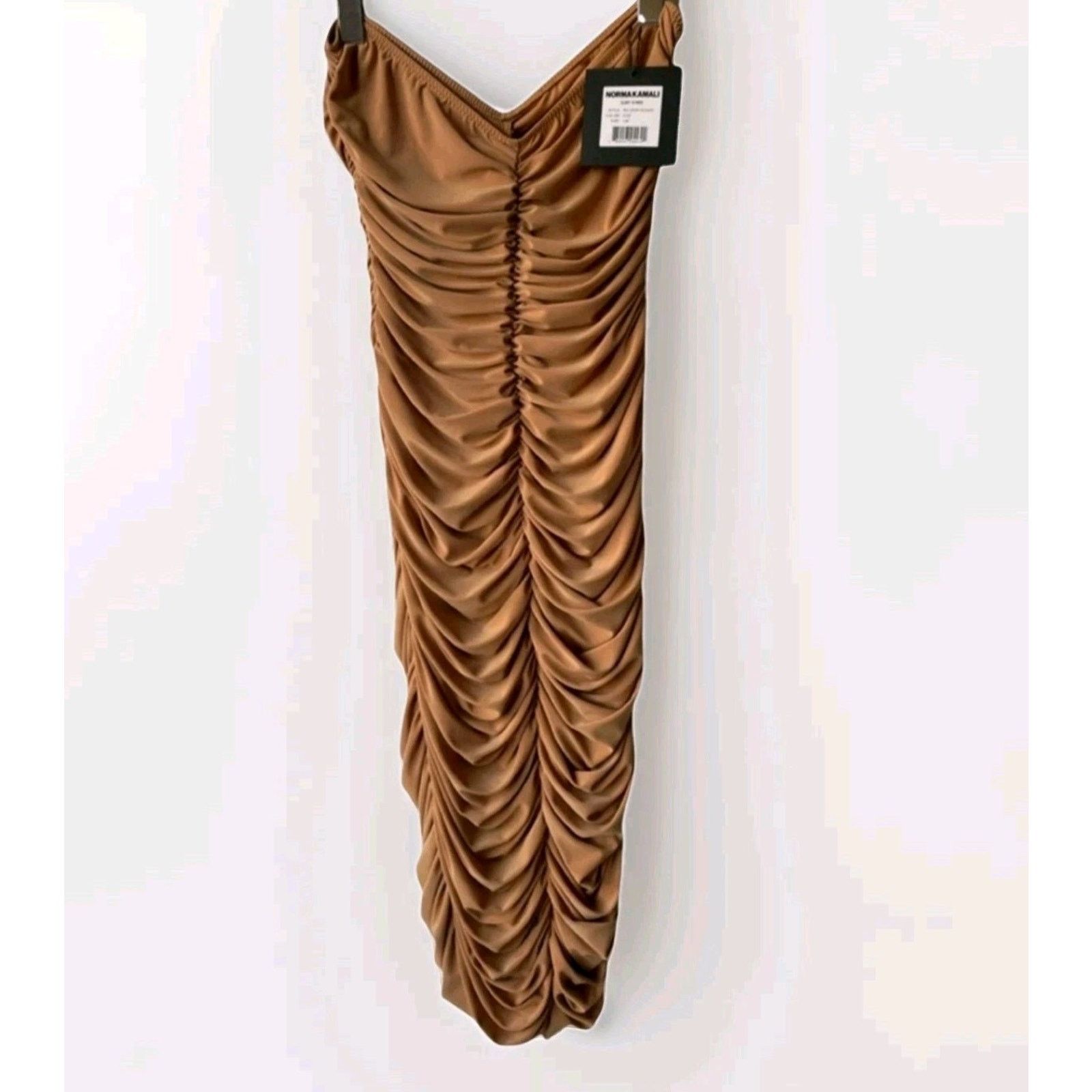 Norma Kamali NORMA KAMALI Mini Dress Slinky To Knee Stretch In Nude S Size S / US 4 / IT 40 - 9 Thumbnail