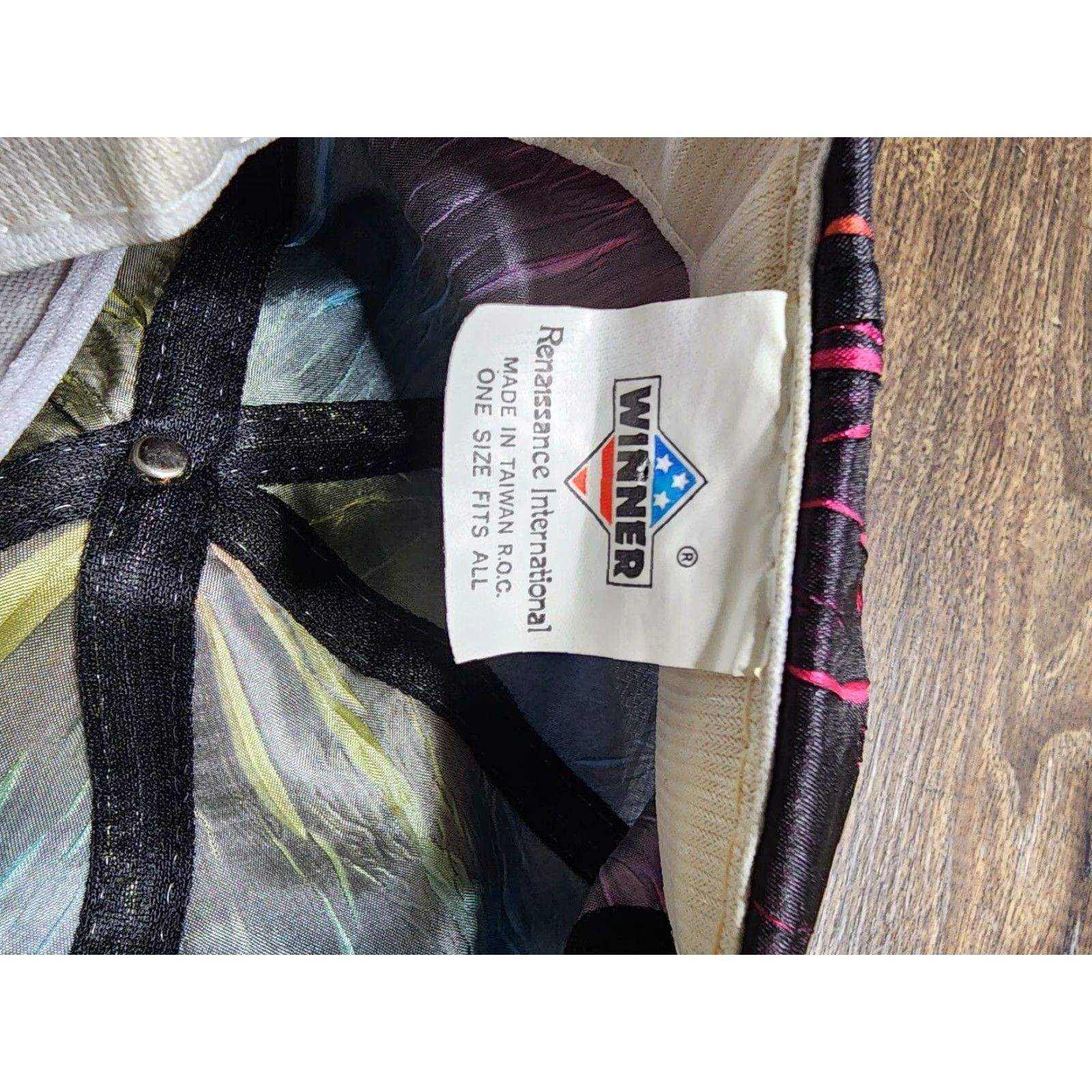 Vintage VINTAGE Winner Strapback Hat Cap Black Cotton Adjustable 90s Aloha New Orleans Rainbow Neon Men Men Size ONE SIZE - 5 Thumbnail