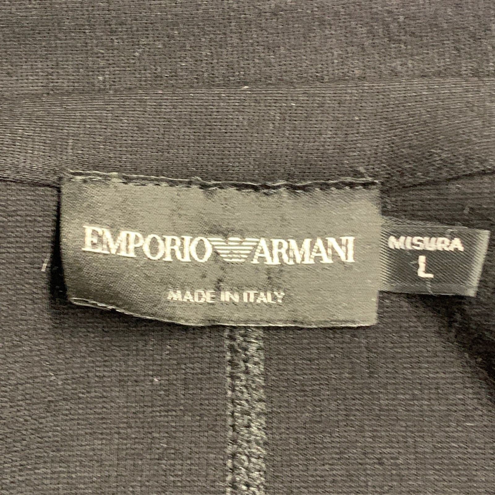 Emporio Armani EMPORIO ARMANI Regular Black Viscose Notch Lapel Jacket Size 40R - 5 Thumbnail