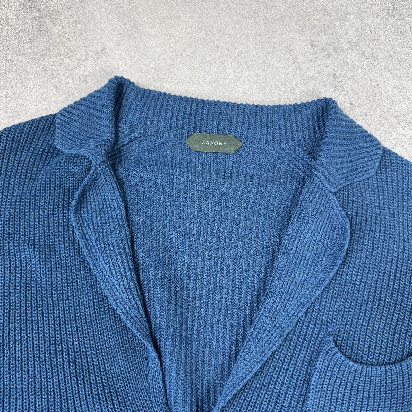 Zanone Zanone Men Cardigan Made In Italy Linen/Cotton Blue Size 48 Size US M / EU 48-50 / 2 - 10 Thumbnail