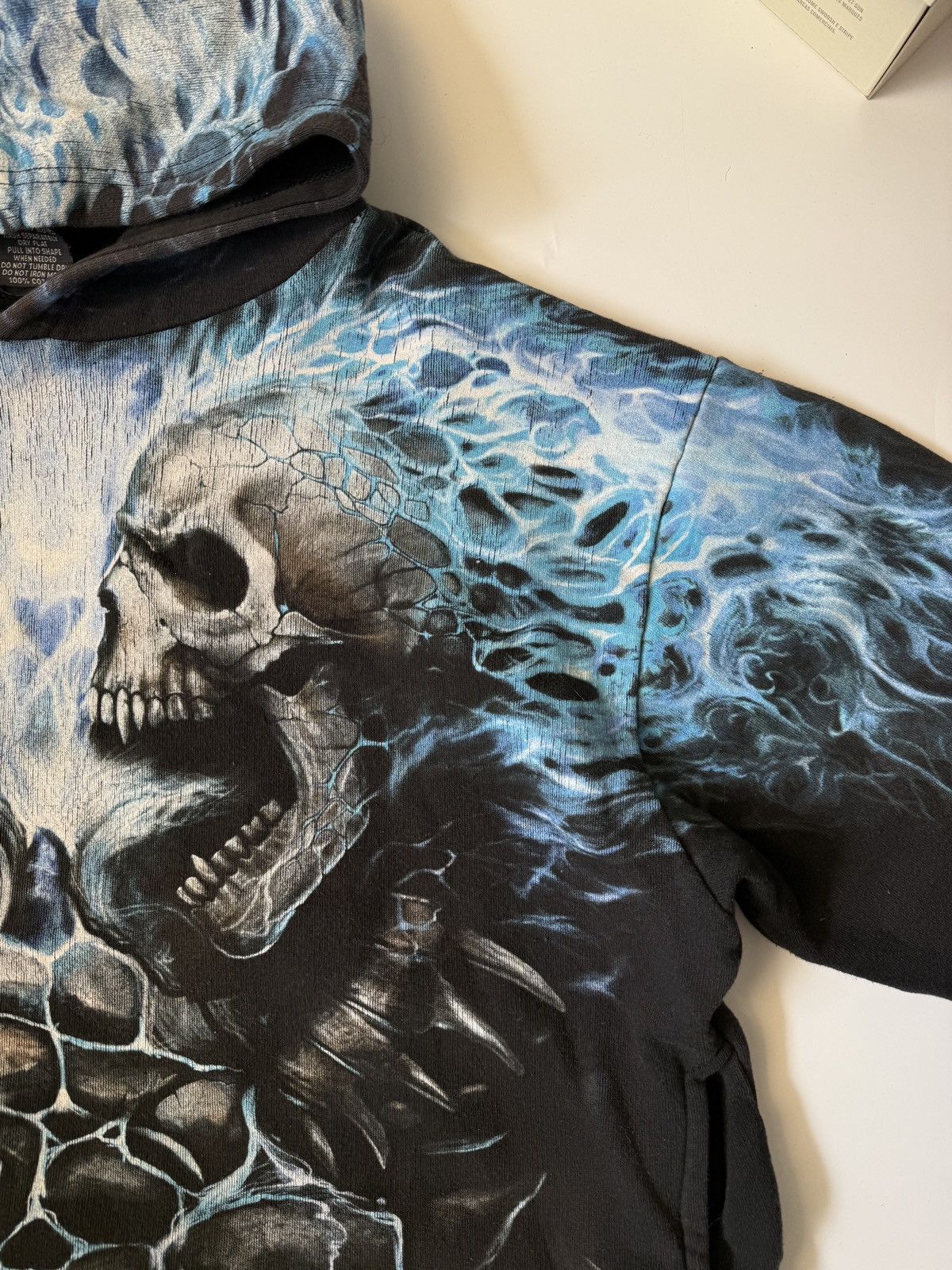 Affliction × Vintage Hoodie Spiral vintage Skulls opium Avantgarde sk8 y2k Size US L / EU 52-54 / 3 - 11 Thumbnail