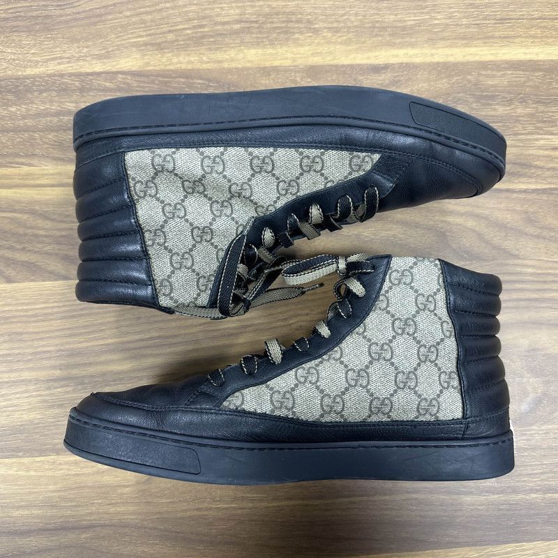 Gucci Gucci Black and Brown High-Top Fashion Sneakers Size US 9 / EU 42 - 6 Thumbnail