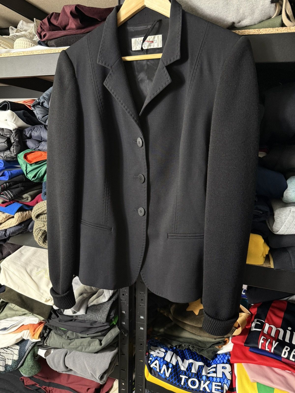 Max Mara Max Mara Virgin Wool Blazer Jacket Black Size 8 / EU 40 Size M / US 6-8 / IT 42-44 - 3 Thumbnail