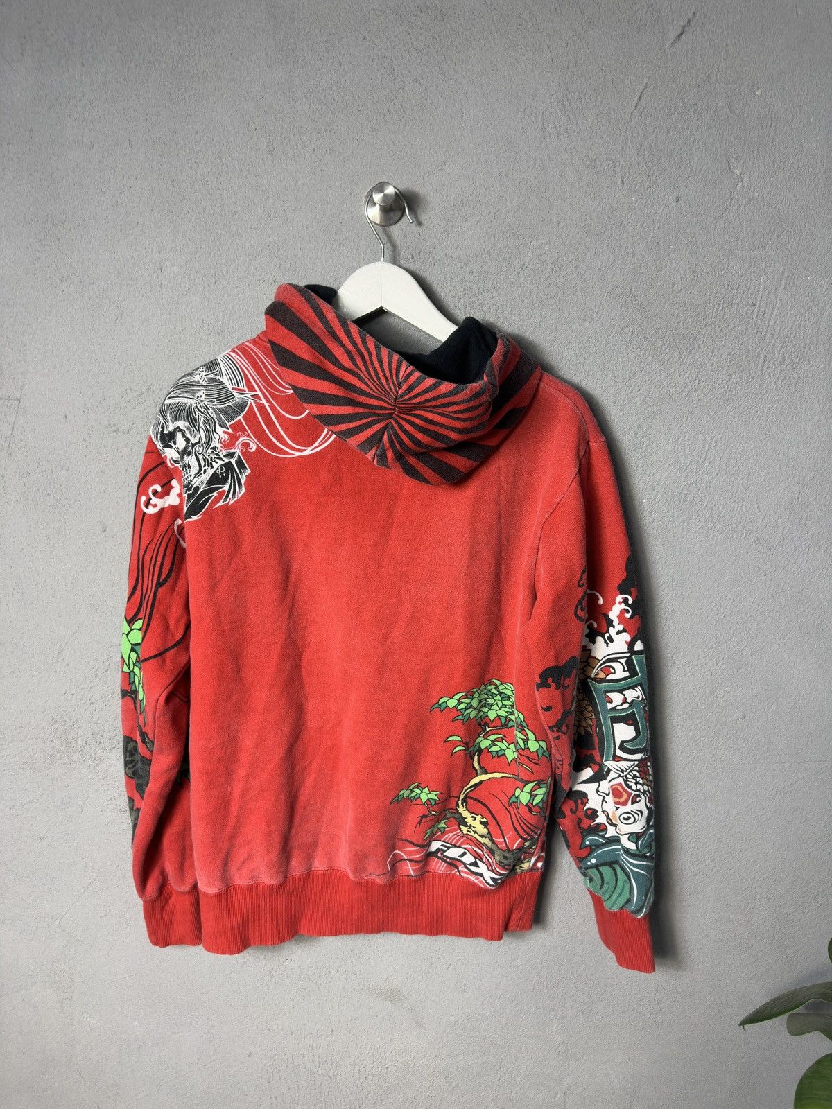 Fox Racing 🔥Vintage Fox Racing Dragon Print Ed Hardy Style Hoodie Japan Size US M / EU 48-50 / 2 - 8 Thumbnail