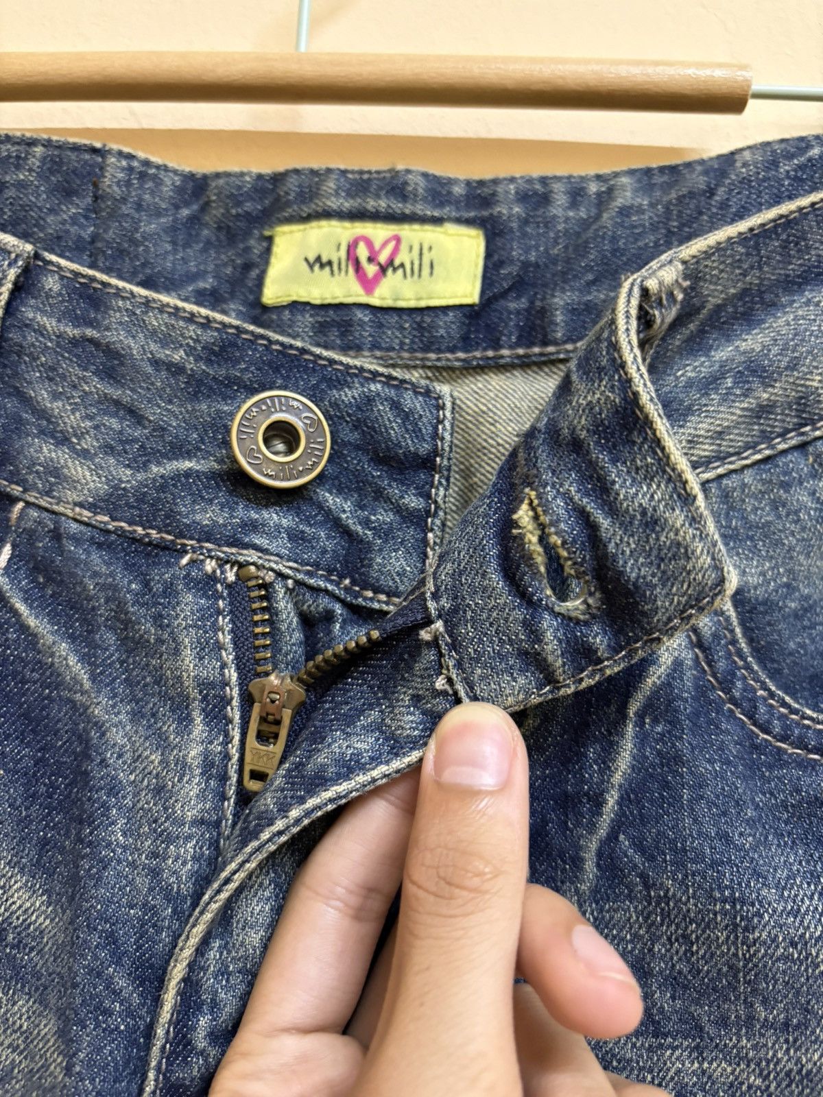 Designer Vintage Mili Mili Denim Jeans Japanese Fashion Designer Size US 31 - 17 Thumbnail