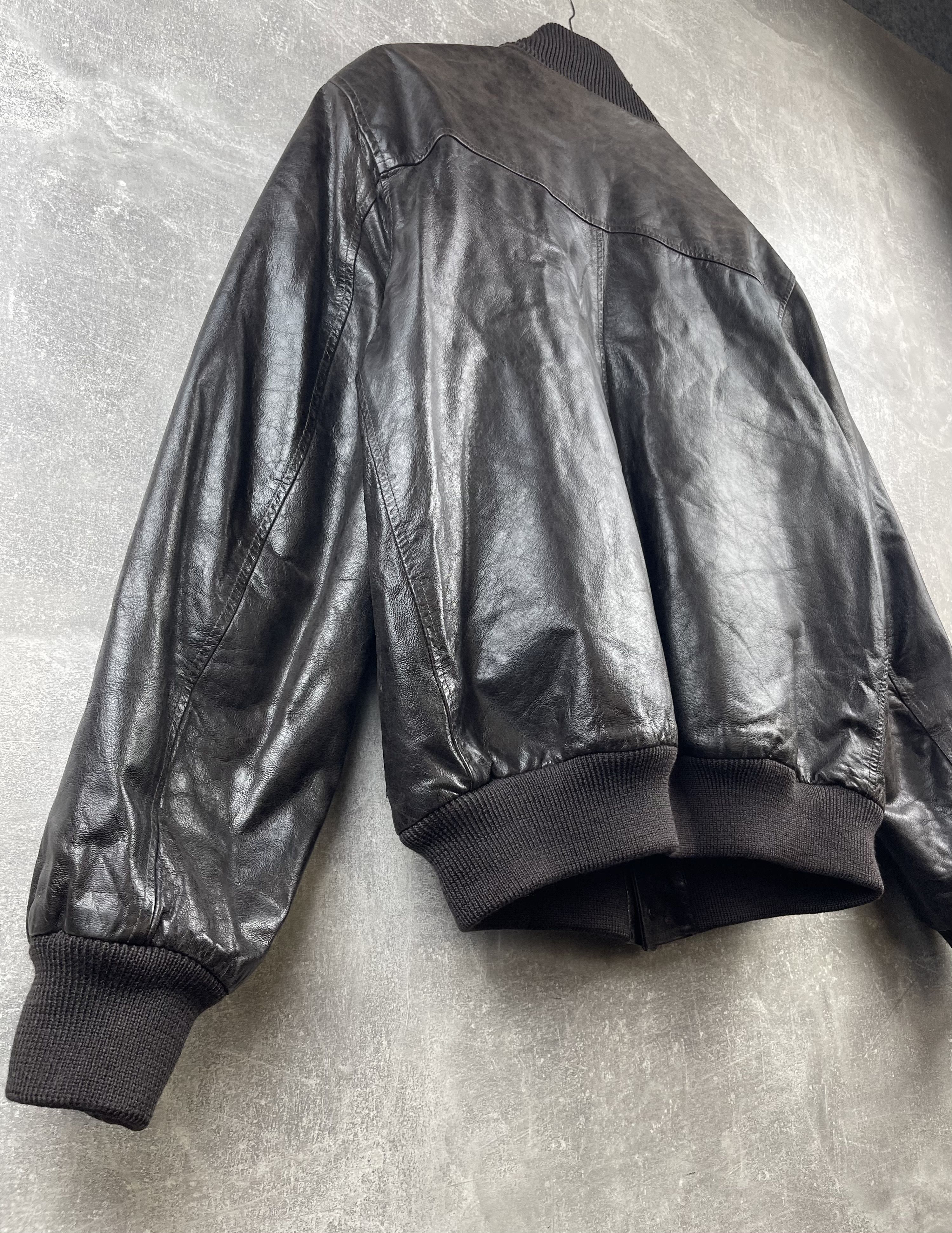Isaia ISAIA Napoli vintage leather bomber jacket cashmere/viscosa Size US L / EU 52-54 / 3 - 7 Thumbnail