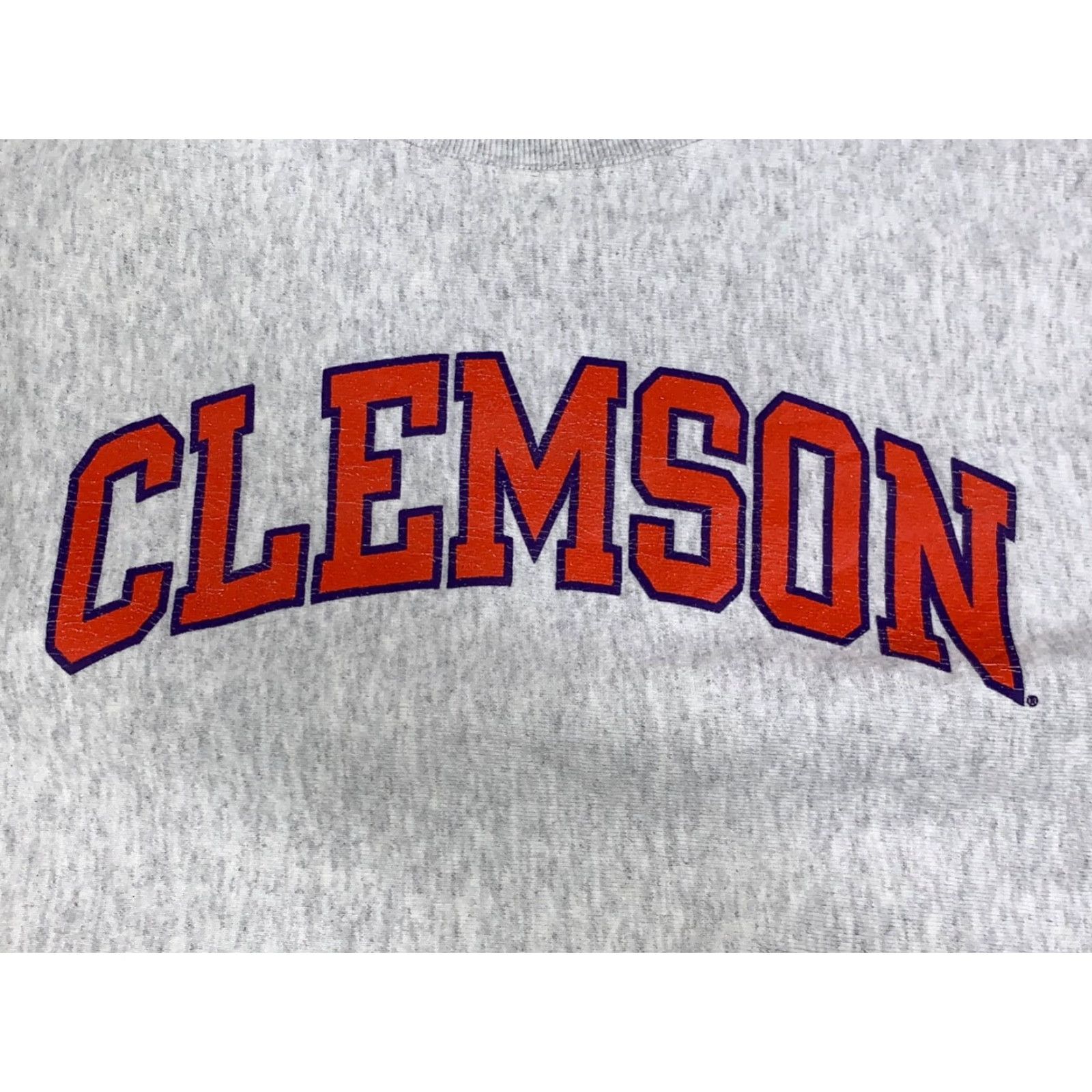 Champion VINTAGE Champion Reverse Weave Sweatshirt Clemson Tigers Gray M 90s Mens Size US M / EU 48-50 / 2 - 2 Thumbnail