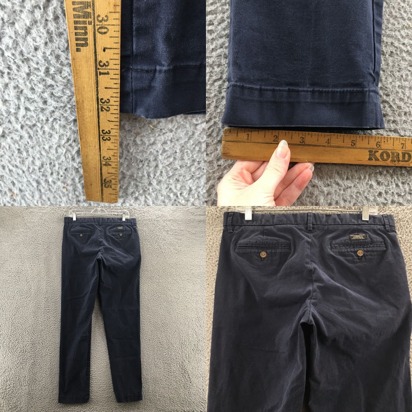 Banana Republic Banana Republic Mason Chino Skinny Pants Mens 33x34 Blue Mid Rise Regular Slim Straight Leg Pants Mens Jeans Trousers blue Size US 33 - 8 Thumbnail