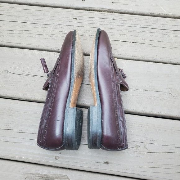 Allen Edmonds × Vintage Vintage 80s Allen Edmonds Mansfield Oxblood Leather Brogue Size US 8.5 / EU 41-42 - 4 Thumbnail