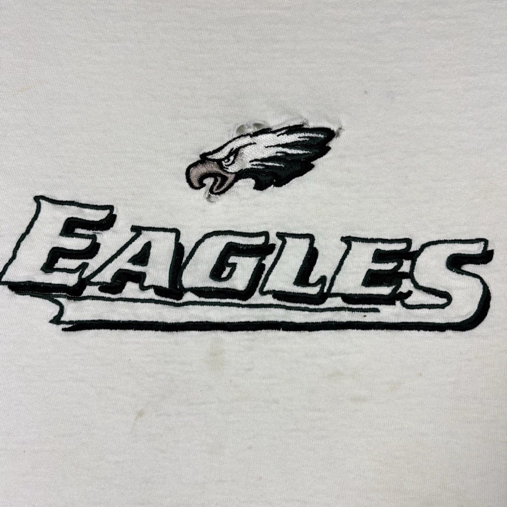 NFL VINTAGE Philadelphia Eagles T Shirt Embroidered Logo NFL Thrashed Distressed Lg Size US L / EU 52-54 / 3 - 6 Thumbnail