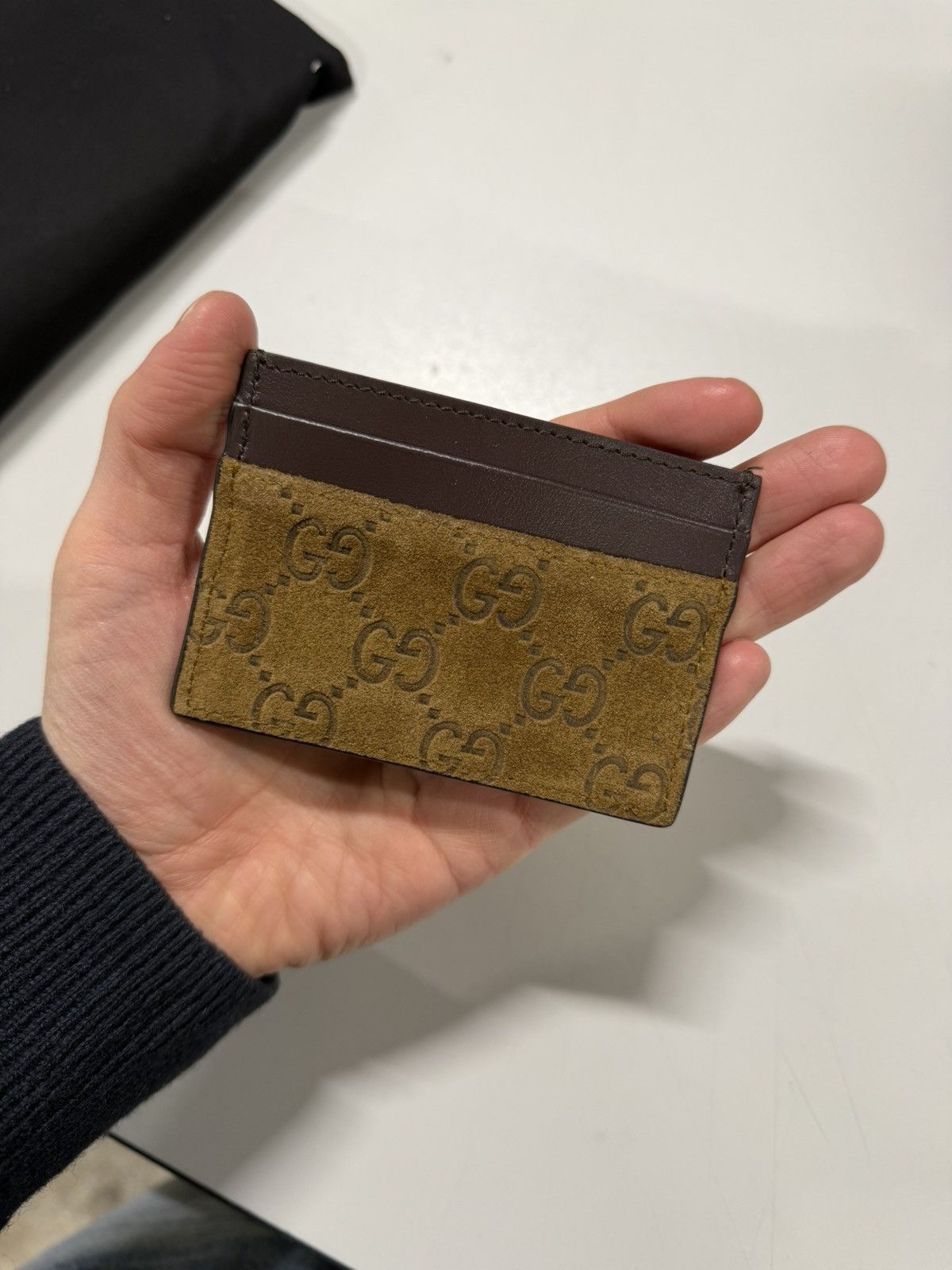 Gucci Gucci GG Suede Card Holder NEW 350$ Size ONE SIZE - 1 Thumbnail