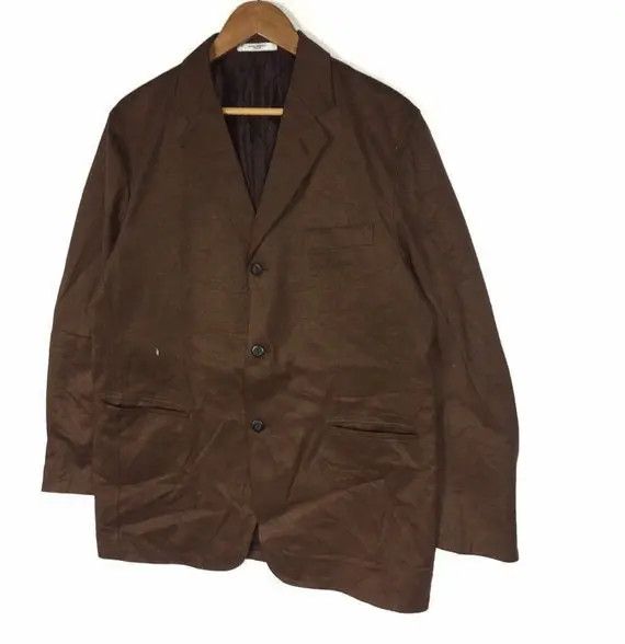 Kansai Yamamoto KANSAI YAMAMOTO HOMME 3 Button Blazer Brown Colour Casual Size 46R - 4 Thumbnail