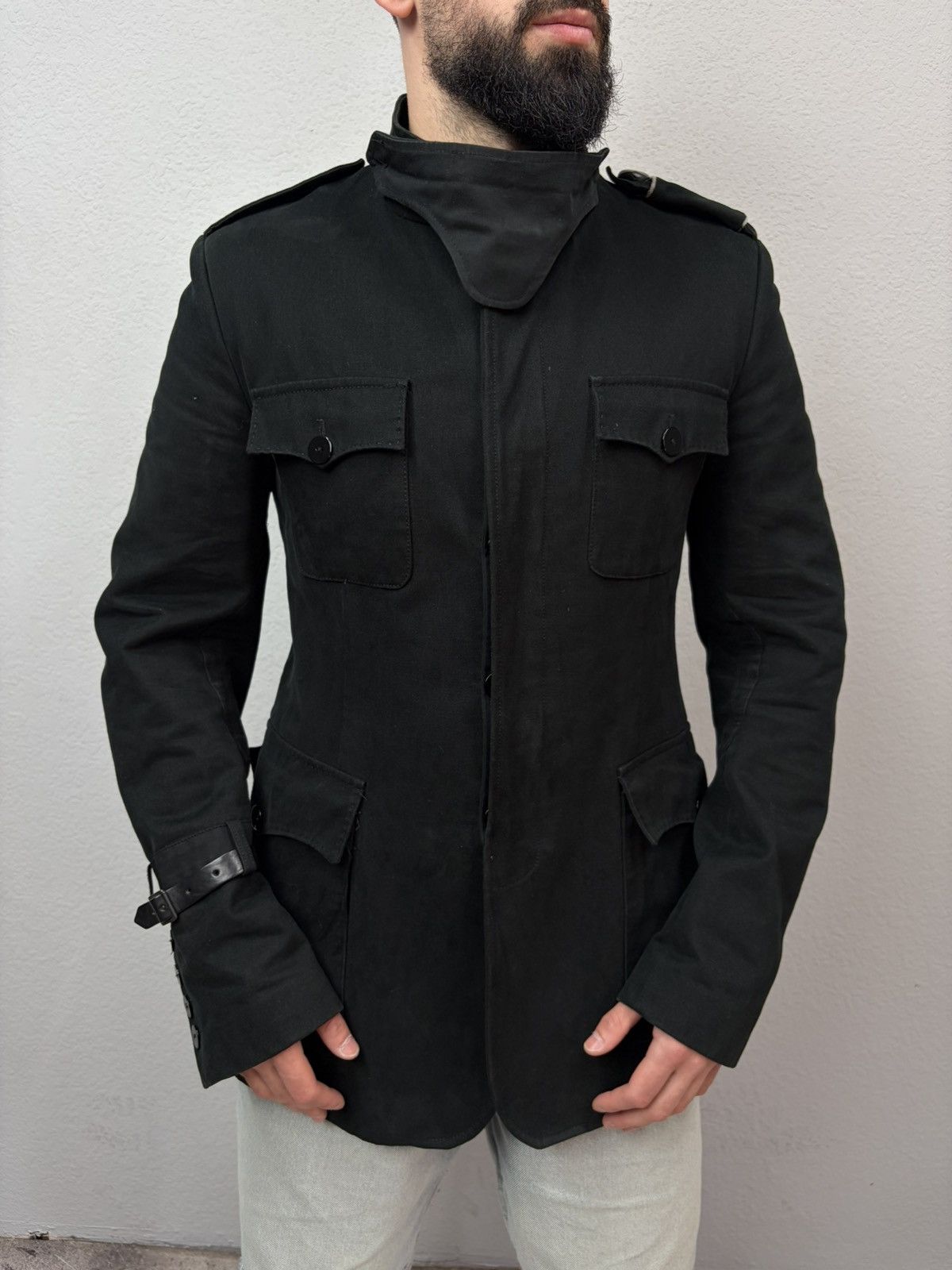 Andrew Mackenzie Andrew Mackenzie Napoleon Jacket Black Military Field Coat Size US M / EU 48-50 / 2 - 1 Thumbnail