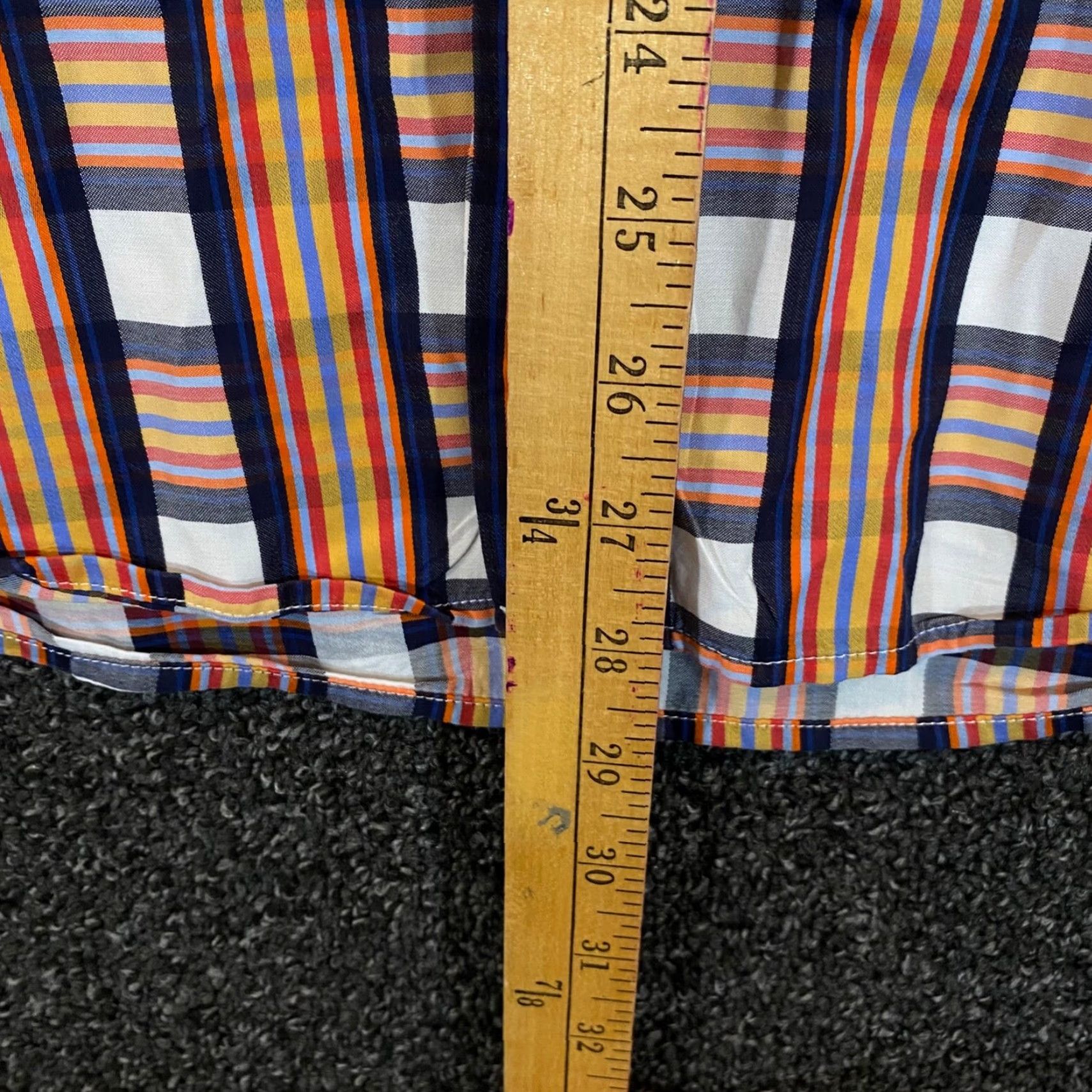 Luchiano Visconti VINTAGE Luciano Barbera Shirt Mens XL Orange Plaid Flannel Button-Down Collared Long Sleeve Casual All Seasons Size US XL / EU 56 / 4 - 5 Thumbnail