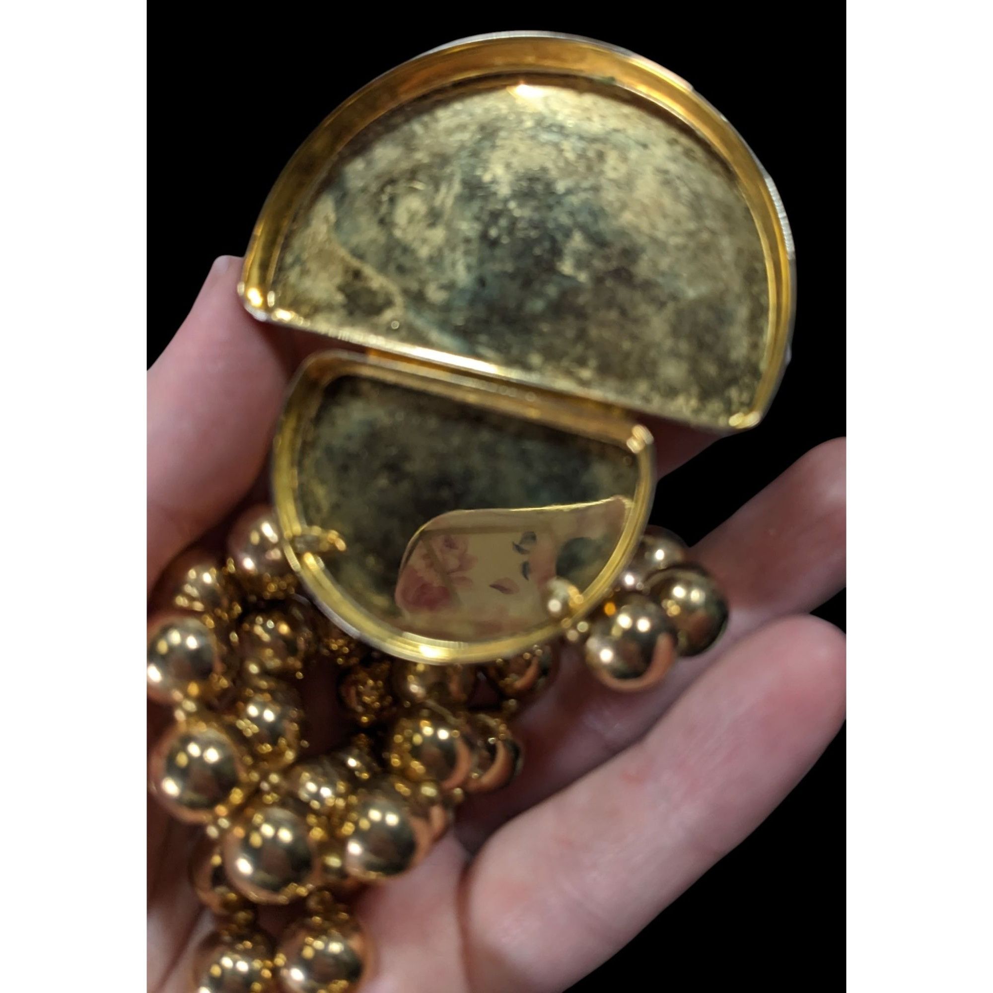 Other Vintage Retro Chunky Gold-Tone Beaded Necklace With Bold Pen Size ONE SIZE - 4 Thumbnail