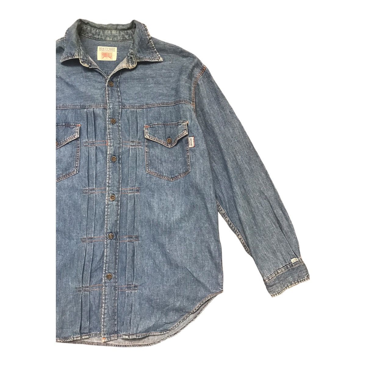 Fiorucci × Vintage Vintage Fiorucci Safety Jean Italy Denim Tshirt Size US M / EU 48-50 / 2 - 3 Thumbnail