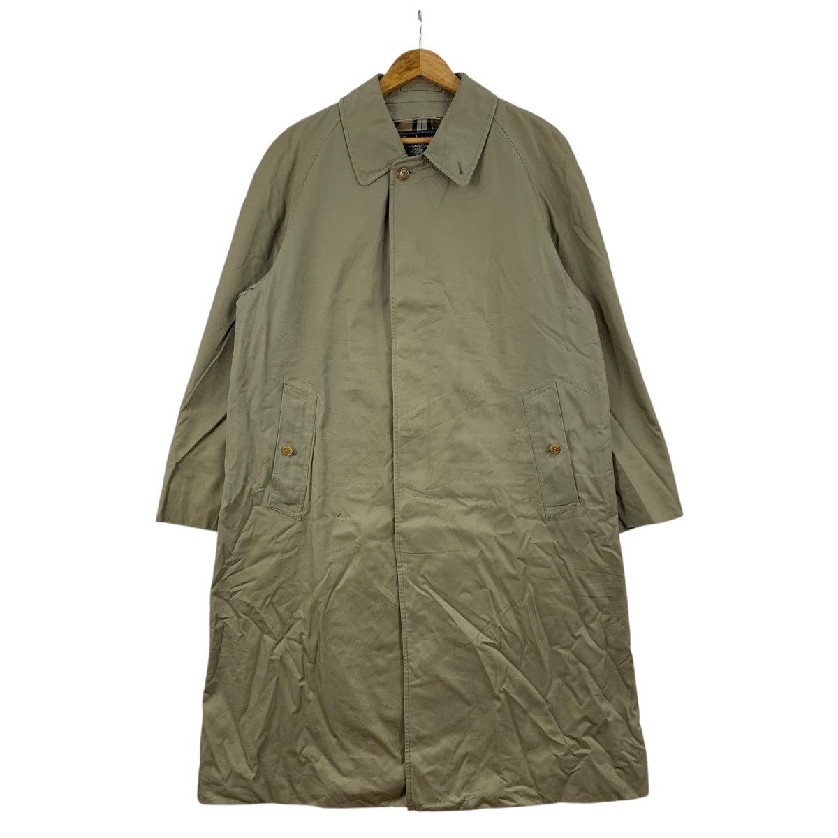 Burberry Vintage 90s BURBERRY'S LONDON Beige Trench Coat Parka Size US XL / EU 56 / 4 - 1 Thumbnail
