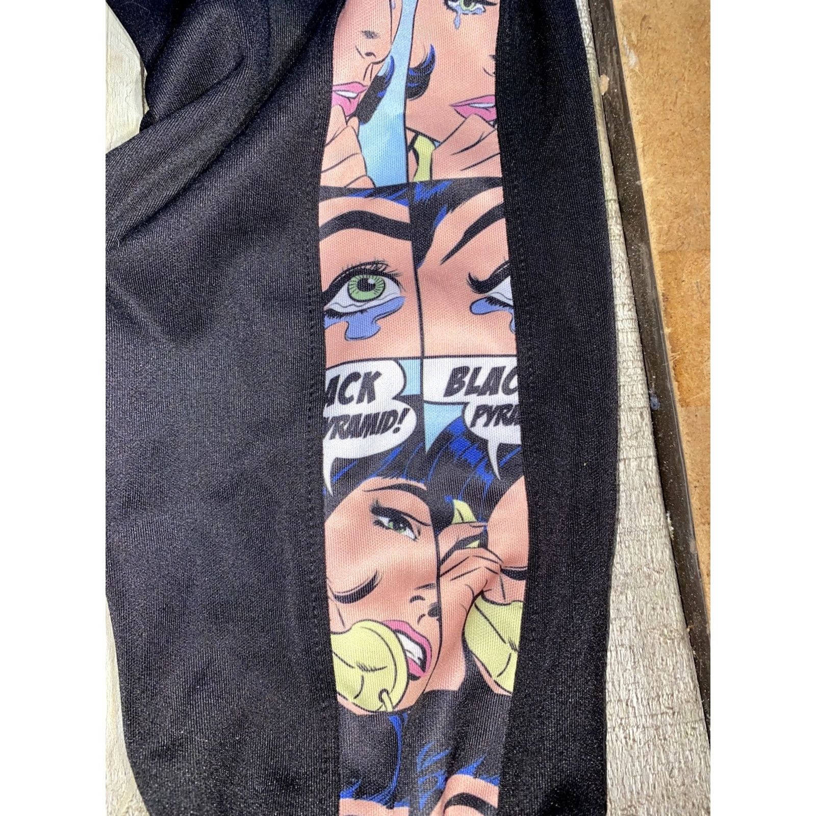 Black Pyramid Black Pyramid Jacket Track Jacket Zip-Up Varsity Comic Print Mens XL Black Size US XL / EU 56 / 4 - 3 Thumbnail