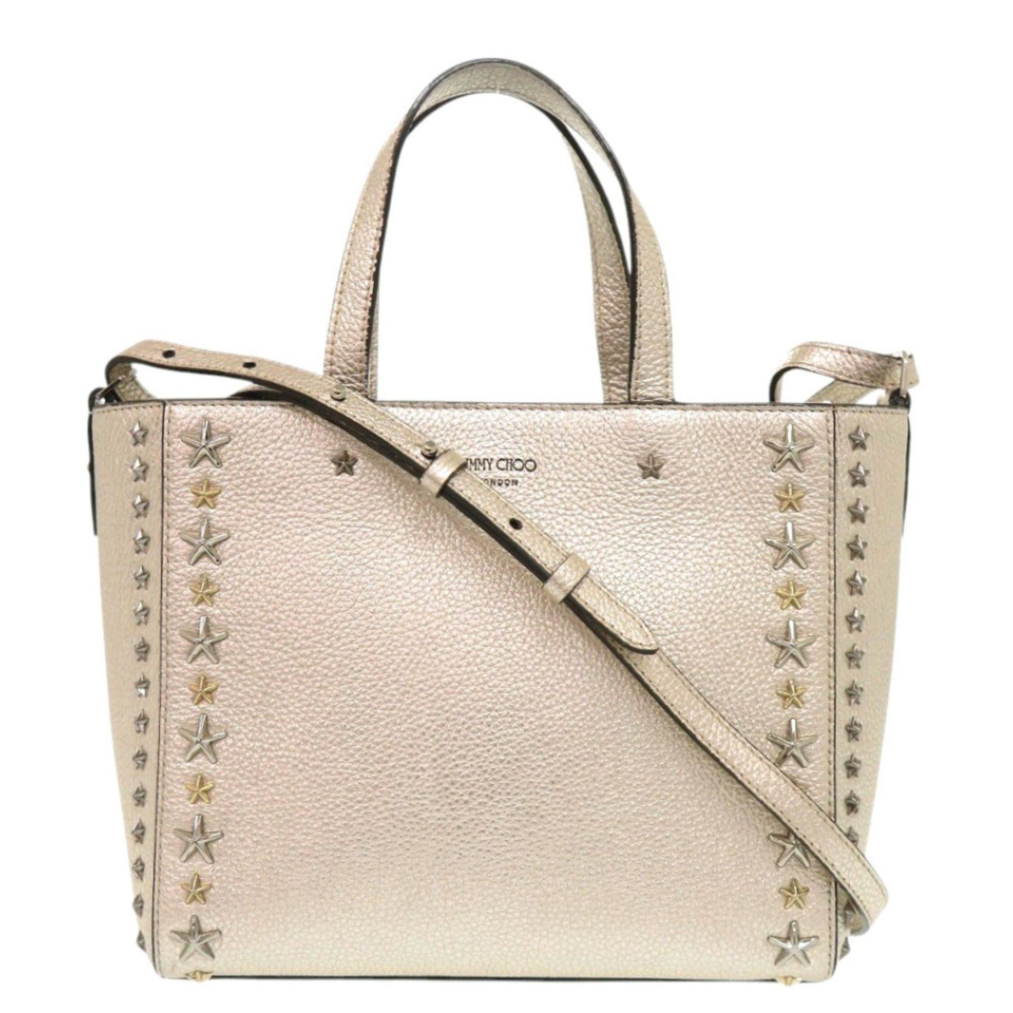 Jimmy Choo Jimmy Choo Pegassi Star Studded Leather Gold 2-Way Handbag 1402 Size ONE SIZE - 1 Thumbnail