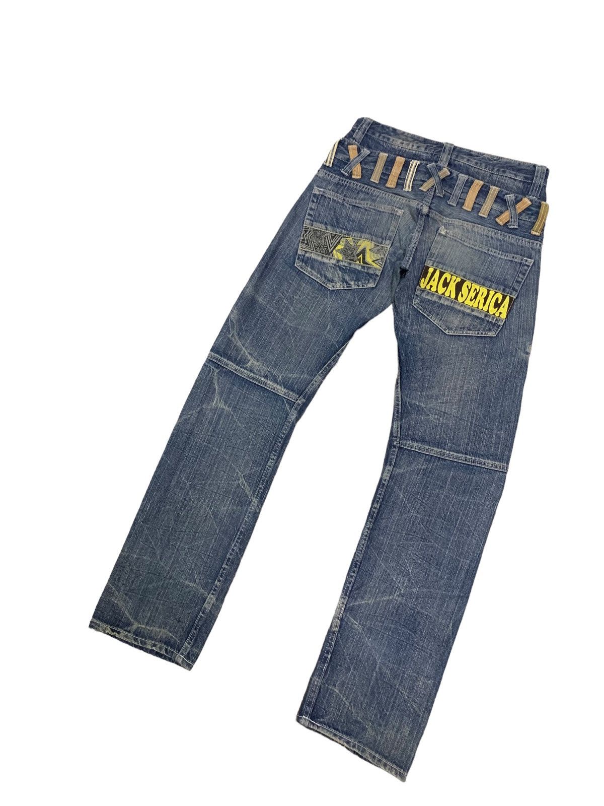 If Six Was Nine × Japanese Brand × Le Grande Bleu (L.G.B.) Vintage Japanese Jack Serika Double Waist Punk Jeans Size US 30 / EU 46 - 14 Thumbnail