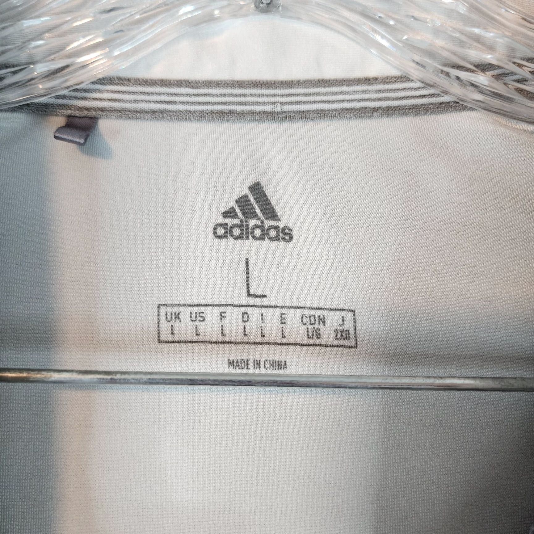 Adidas ADIDAS Polo Shirt Mens Short Sleeve Gray Striped Size L Size US L / EU 52-54 / 3 - 4 Thumbnail