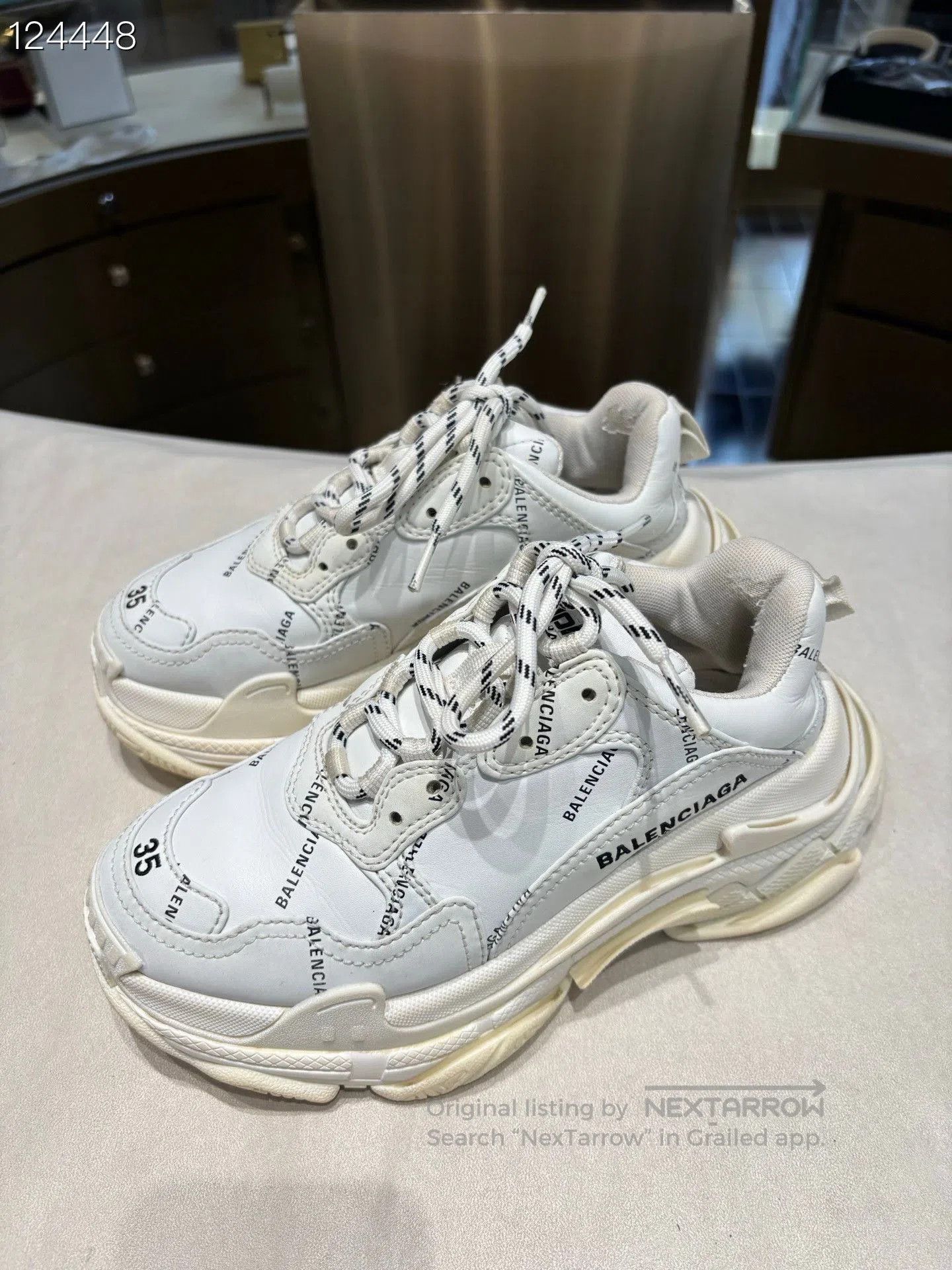 Balenciaga Balenciaga Triple S White Sneakers. Size US 4 / IT 34 - 2 Thumbnail
