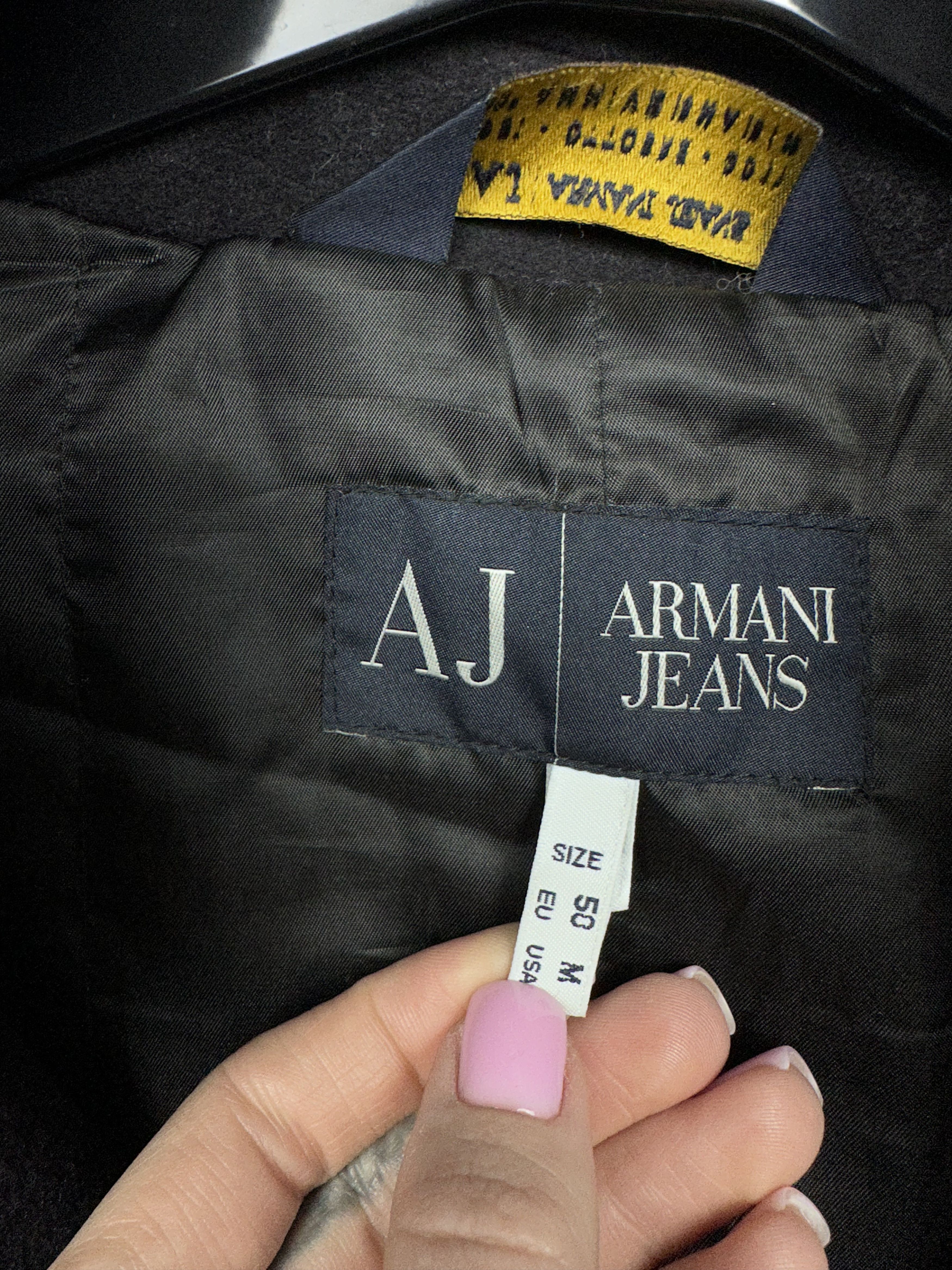 Armani Armani Jeans Vintage Mens Wool Coat Jacket Size US M / EU 48-50 / 2 - 4 Thumbnail
