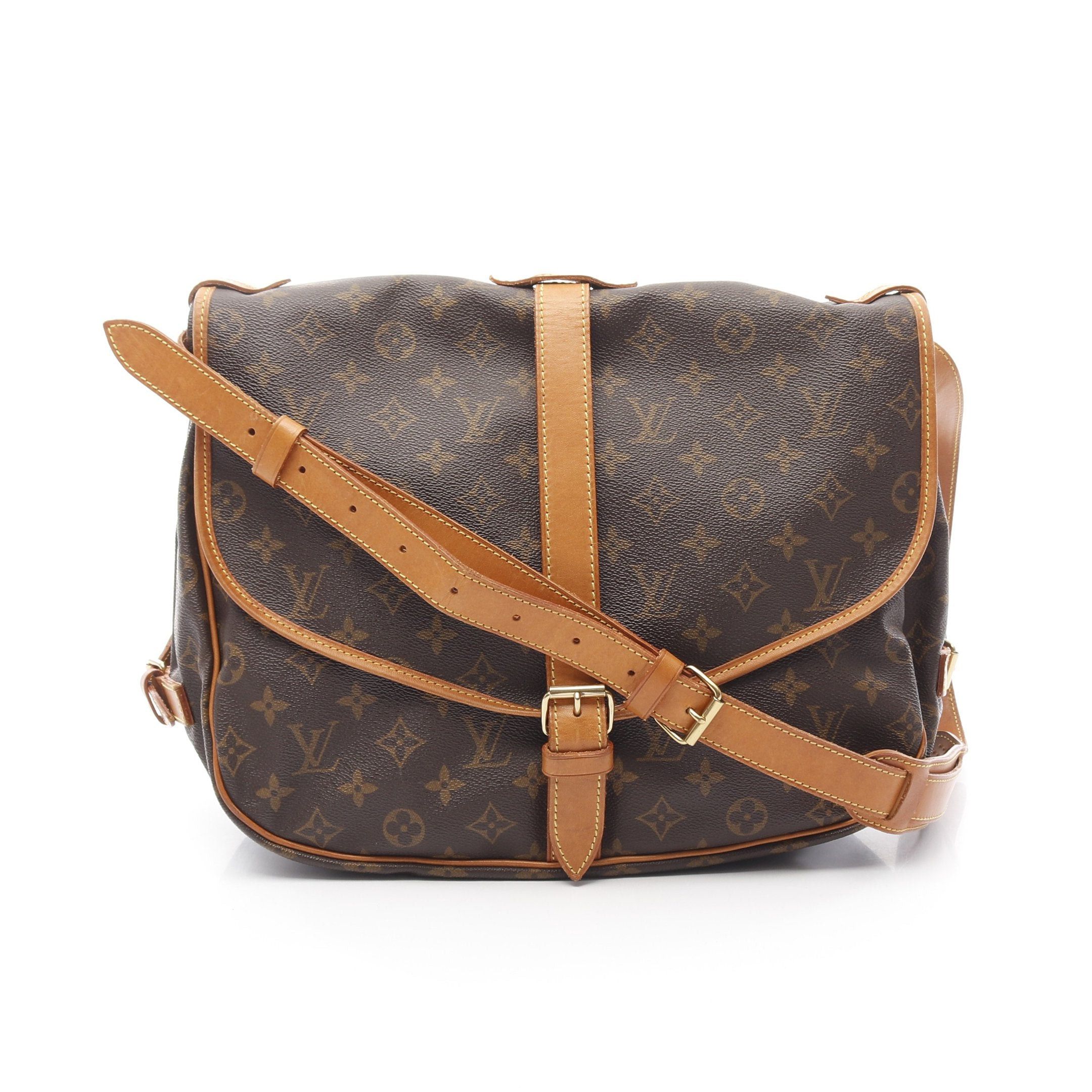 Louis Vuitton Louis Vuitton Saumur 35 Monogram Shoulder Bag Leather Brown Size ONE SIZE - 1 Thumbnail