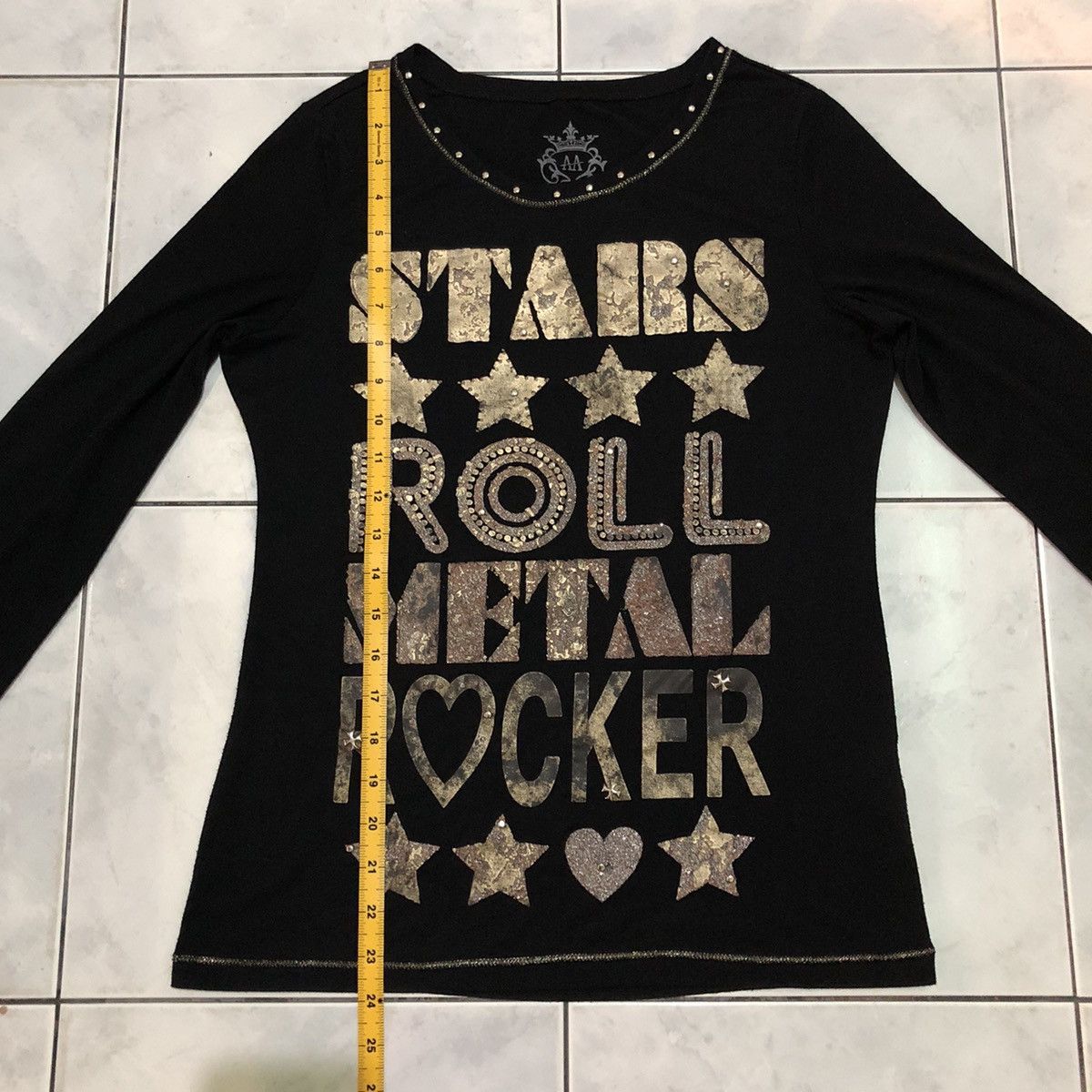 If Six Was Nine Japanese Studded Stars Roll Metal Rocker Poem Badass Style Size M / US 6-8 / IT 42-44 - 19 Thumbnail