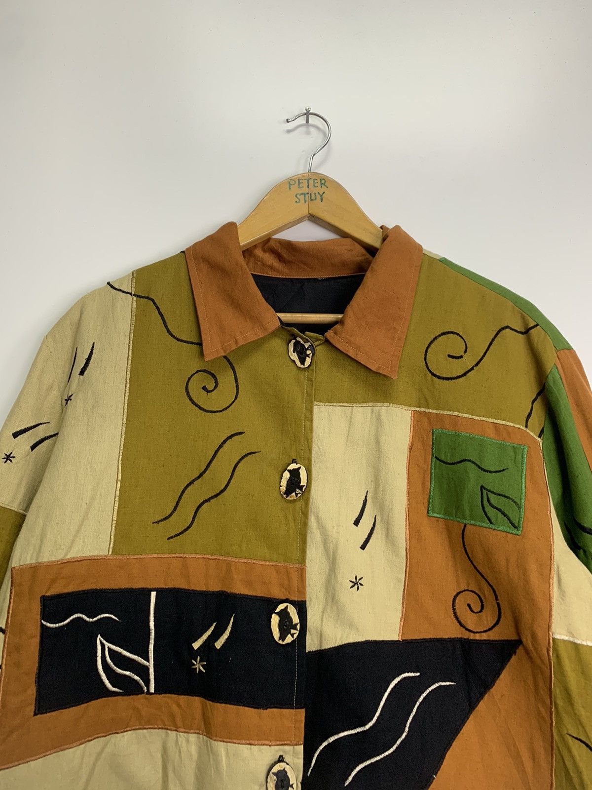 Japanese Brand × Vintage Vintage Japanese Block Buttons Up Size US L / EU 52-54 / 3 - 3 Thumbnail