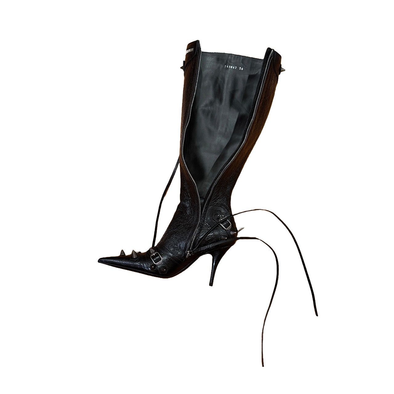 Balenciaga Balenciaga Cagole Spiked Leather Boots NEW Size US 6 / IT 36 - 7 Thumbnail