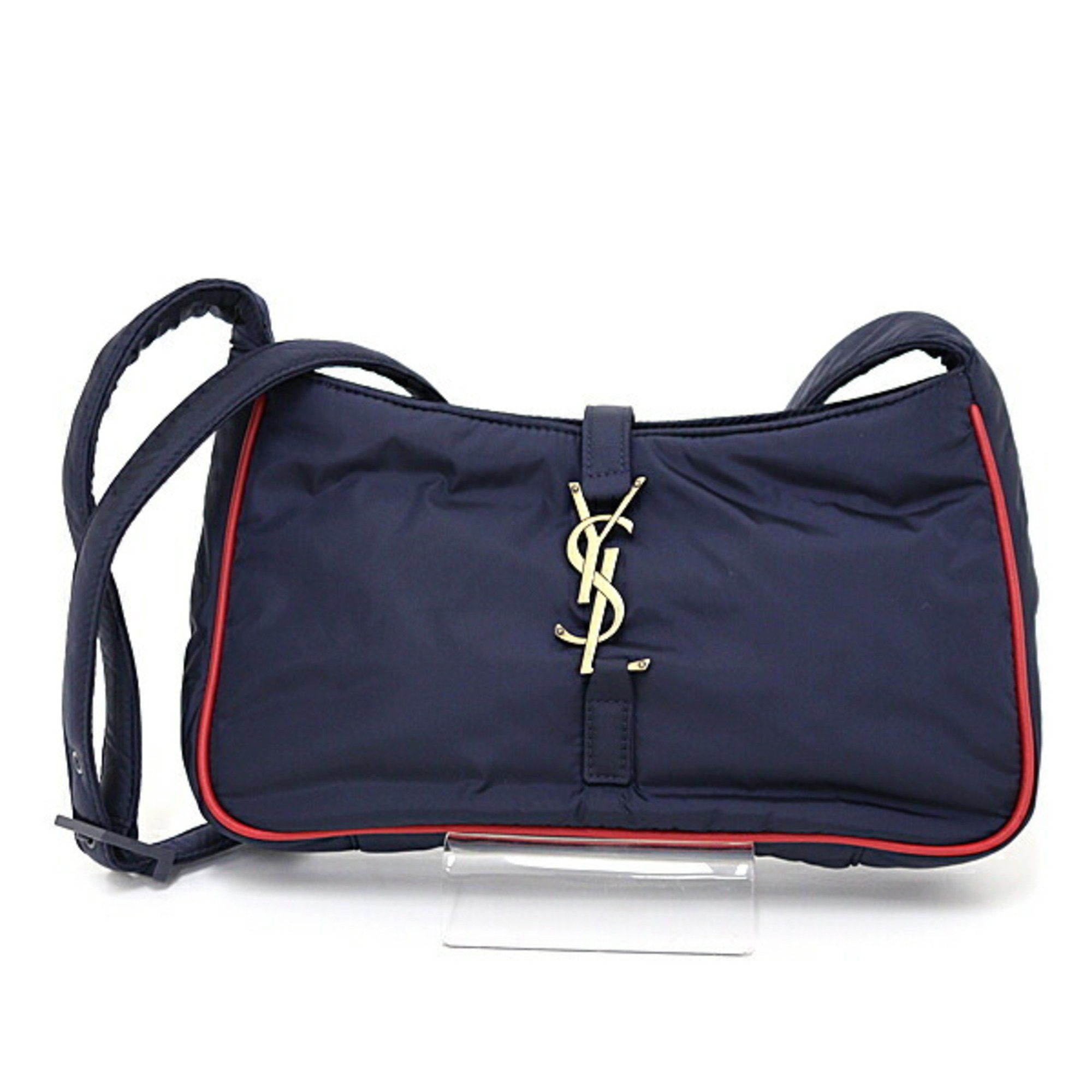 Saint Laurent Paris Saint Laurent Le Cin Cassette Shoulder Bag Eco Nylon Navy/Red 733294 YSL Size ONE SIZE - 1 Thumbnail