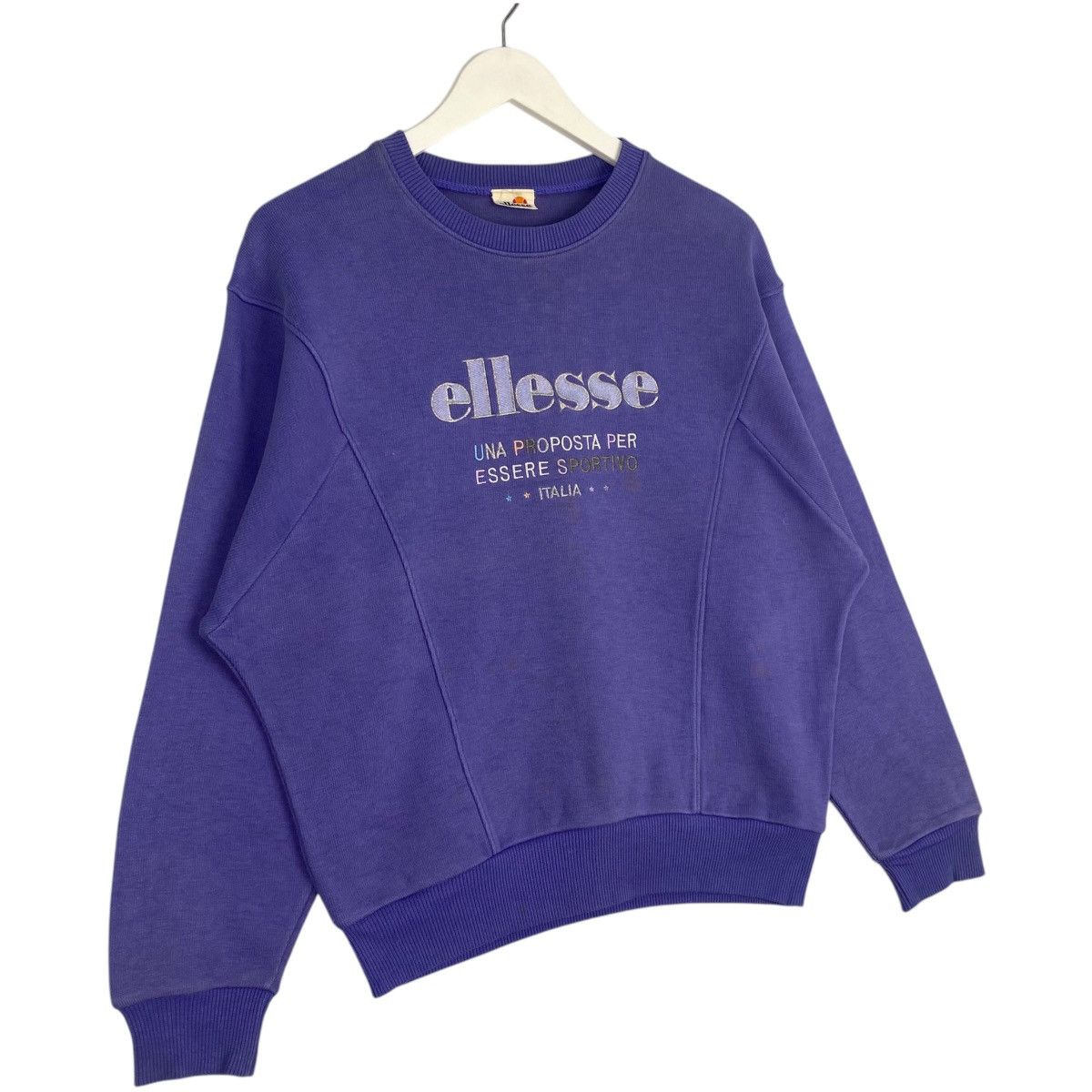 Vintage Vintage Ellesse Small Embroidered Sweatshirt Purple Size M Size M / US 6-8 / IT 42-44 - 4 Thumbnail