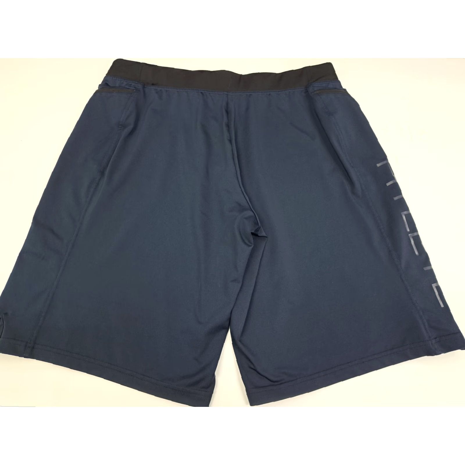 Vintage HYLETE Shorts Mens Blue Athletic Fit Zip Pockets Elastic Waist L 11in Inseam Adjustable Drawstring Pockets Logo gym Workout Size US 33 - 3 Thumbnail