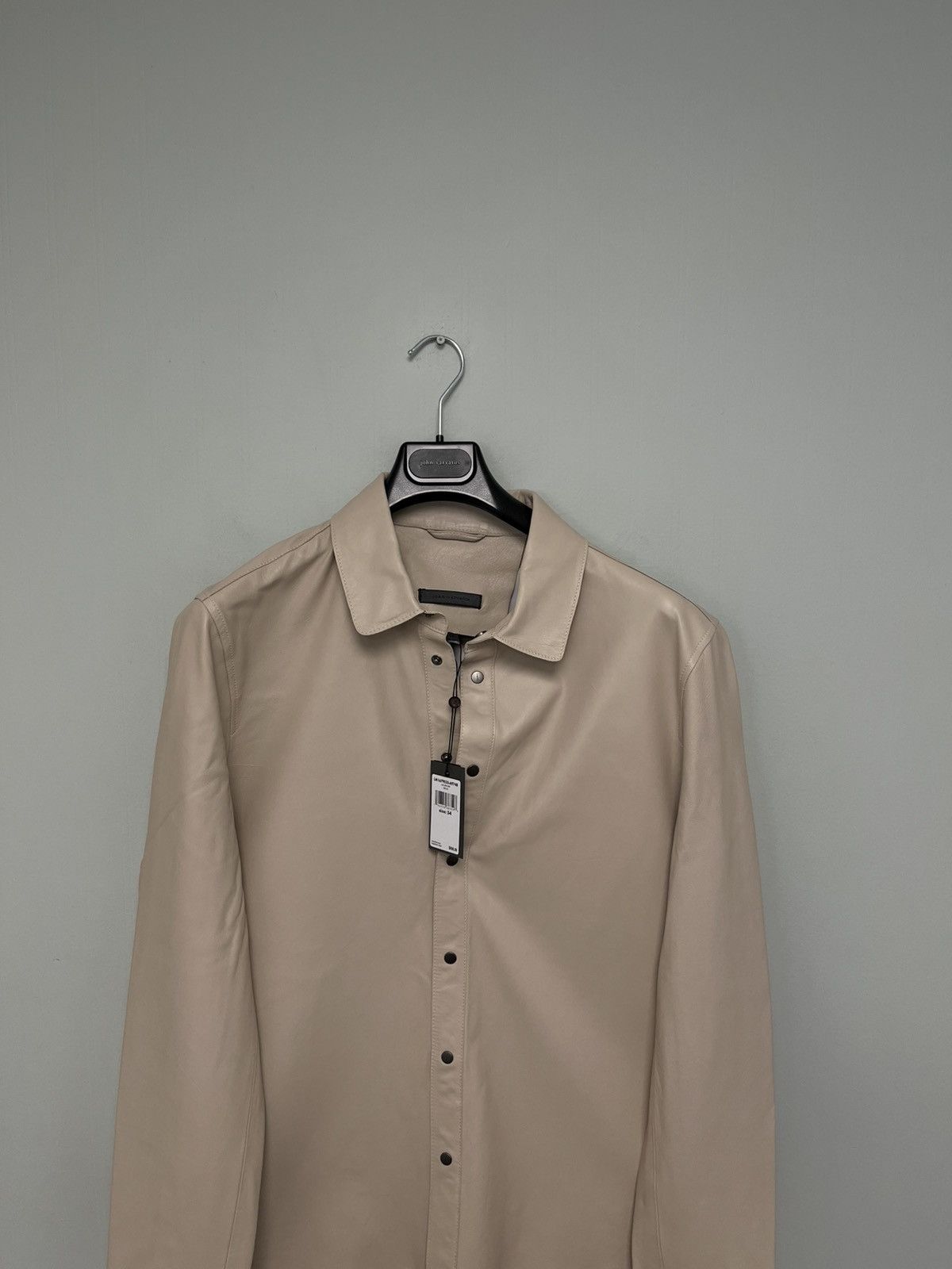 John Varvatos Leather Snap Front Shirt Jacket Size EU 54 USA 44 Size US L / EU 52-54 / 3 - 10 Thumbnail