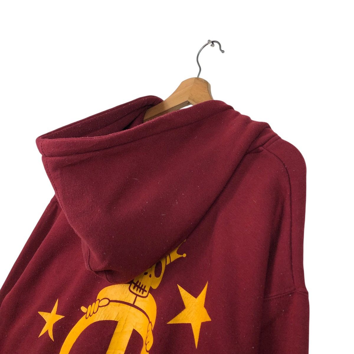 Japanese Brand Vintage Peace Skull Crown Hoodie Maroon Street Punk Graphic Size US L / EU 52-54 / 3 - 11 Thumbnail