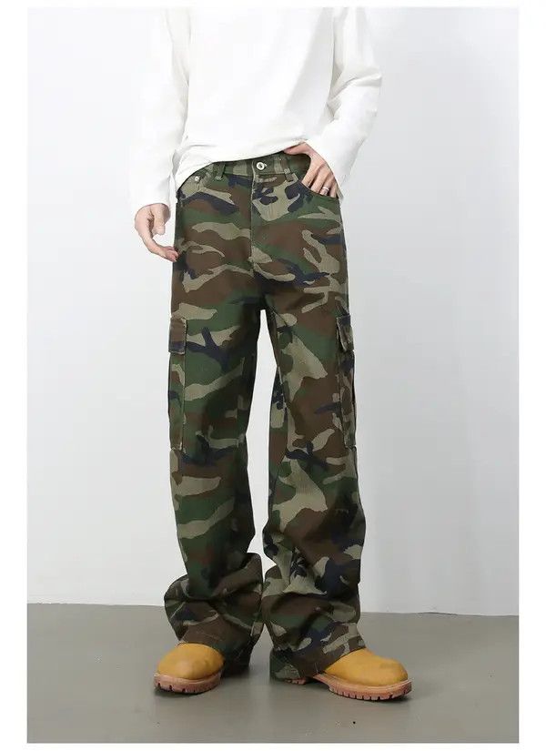 VIBE American high street pocket camouflage cargo jeans Size US 32 / EU 48 - 3 Thumbnail