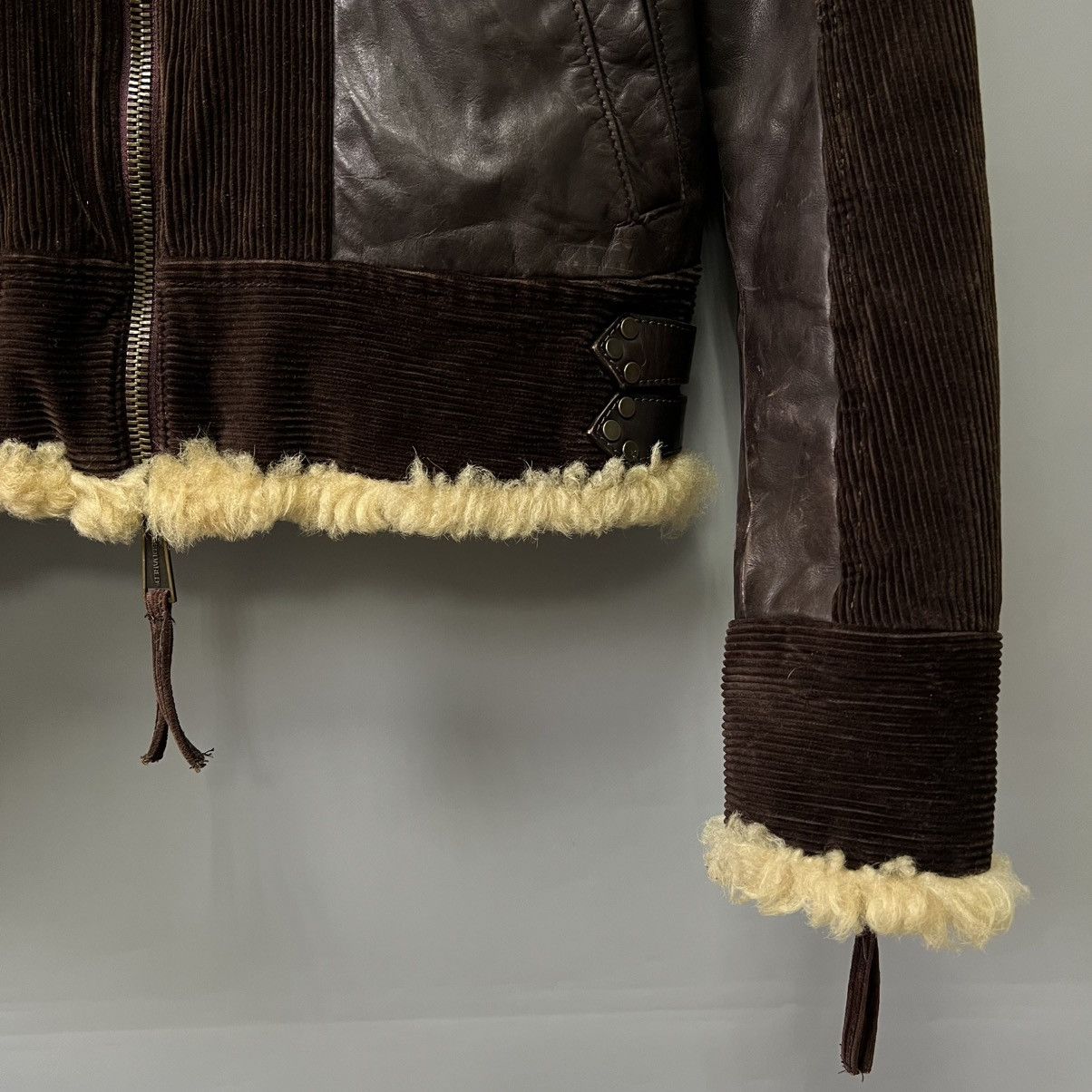 Dsquared2 Dsquared Hybrid Leather Shearling Jacket AW04 Vintage RARE Size US L / EU 52-54 / 3 - 7 Thumbnail