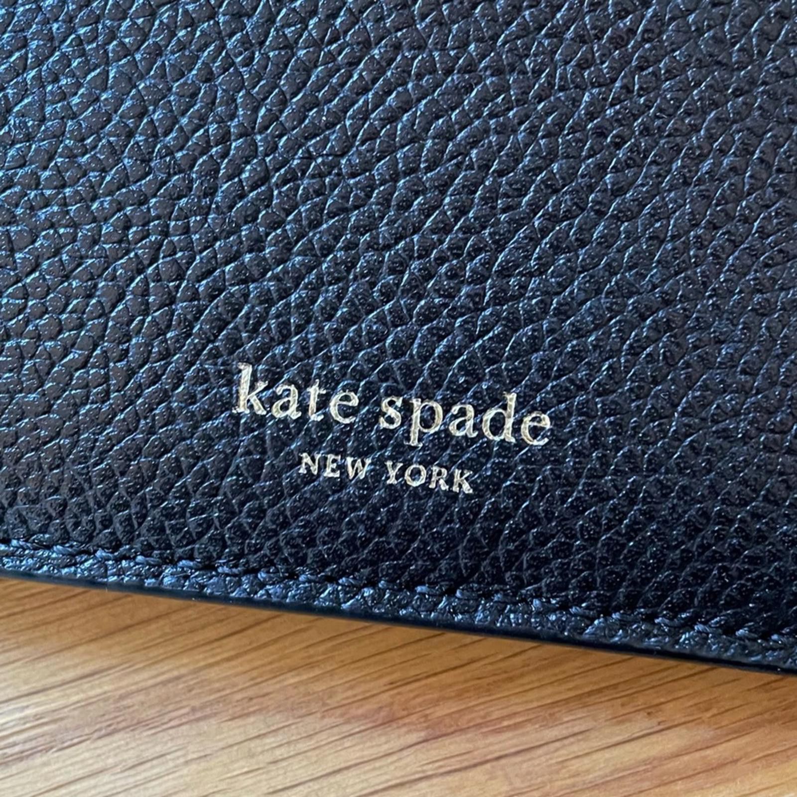 Designer Kate Spade Leather Black & Beige Key Coin Purse Wallet Size ONE SIZE - 3 Thumbnail